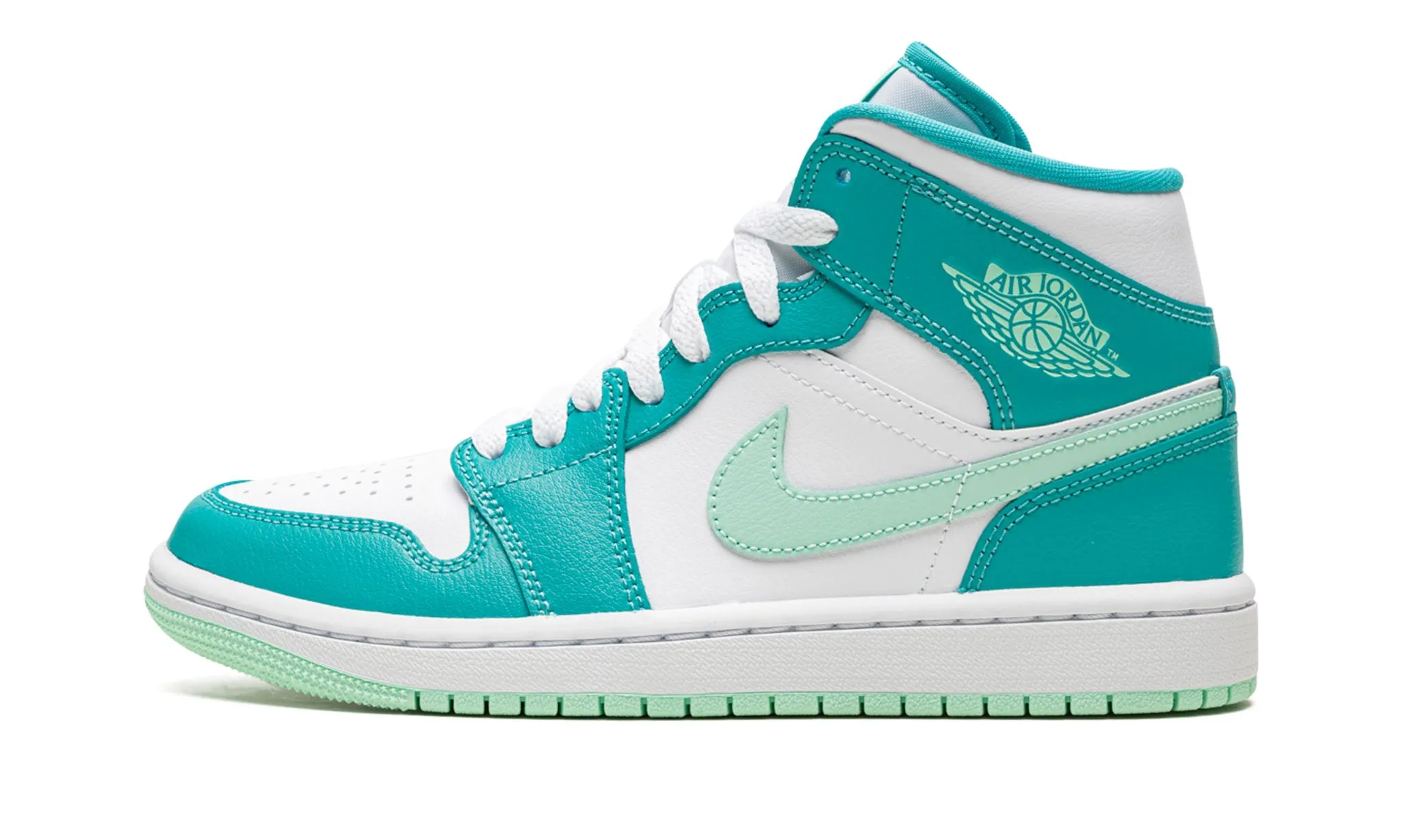 Air Jordan 1 Mid Washed Teal W Comfortable Experience Breathable Build
