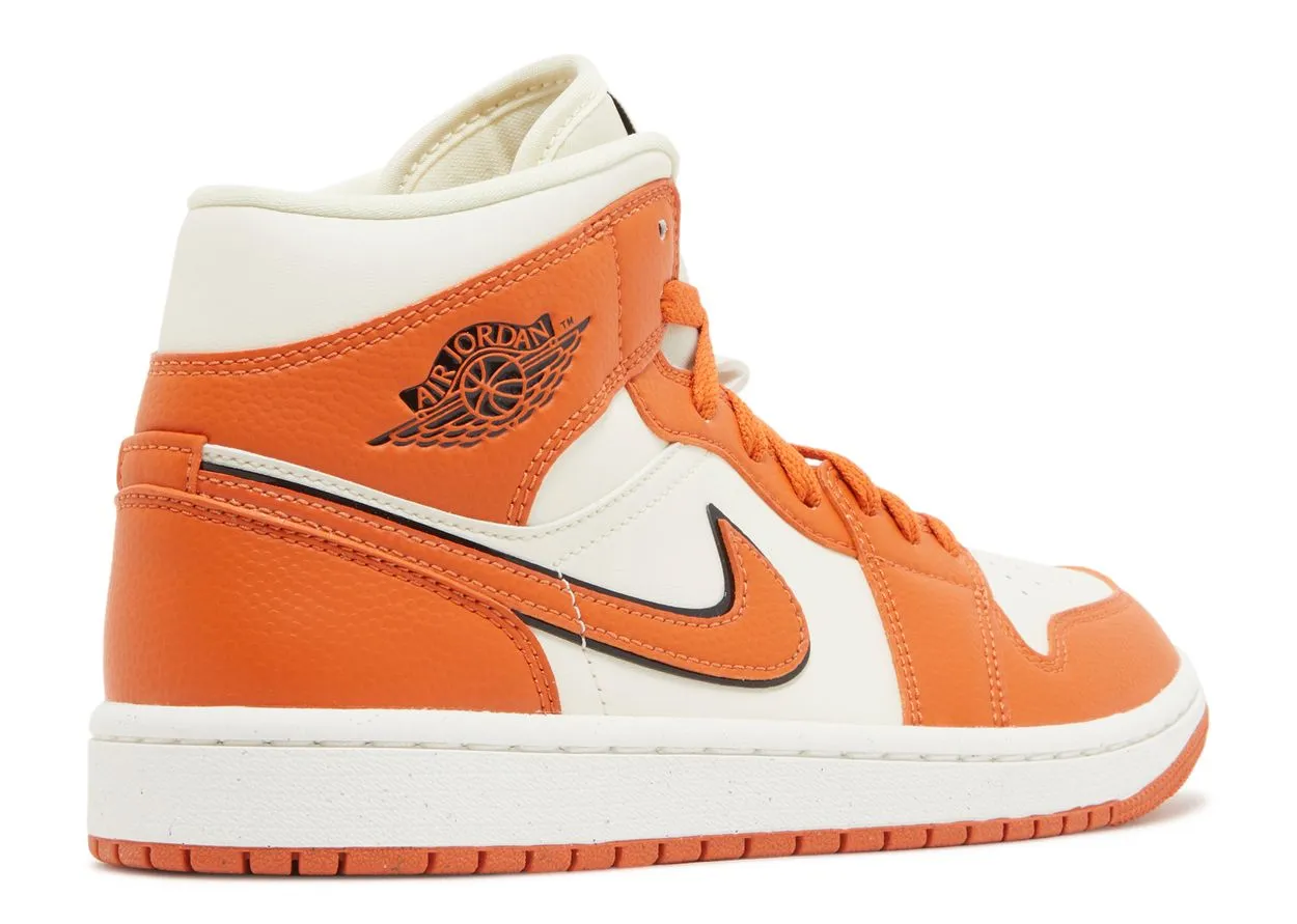 Air Jordan 1 Mid SE Sport Spice Toe Guard Kick Back