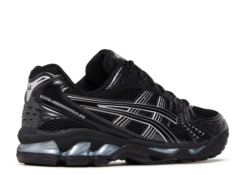 Curved Heel Counter Asics Gel-Kayano 14 Black Pure Silver