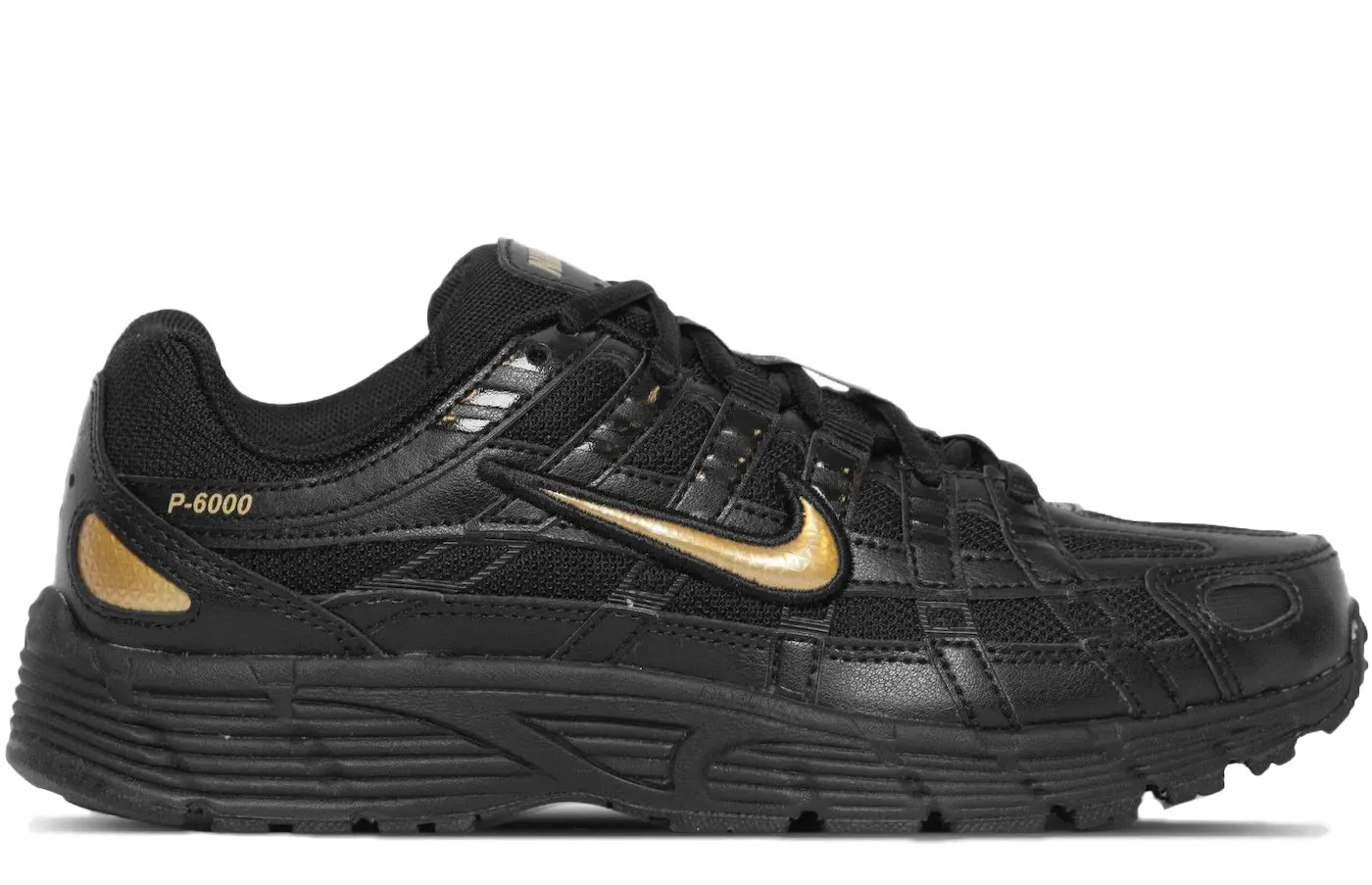 Wide - toe box Cool-down Nike P-6000 Black Gold (Women's)