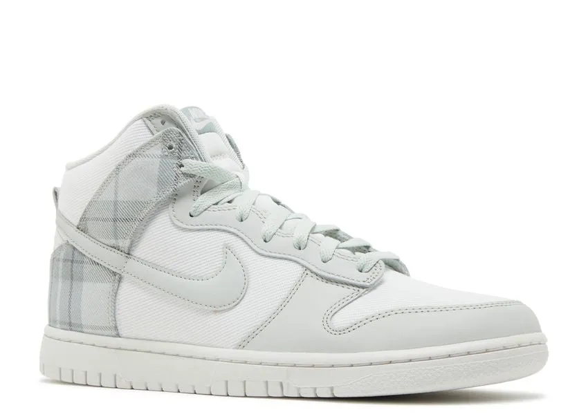 Thin Sole Nike Dunk High SE Tartan Plaid White Light Green