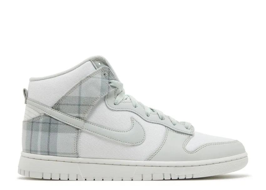 Fall look Nike Dunk High SE Tartan Plaid White Light Green