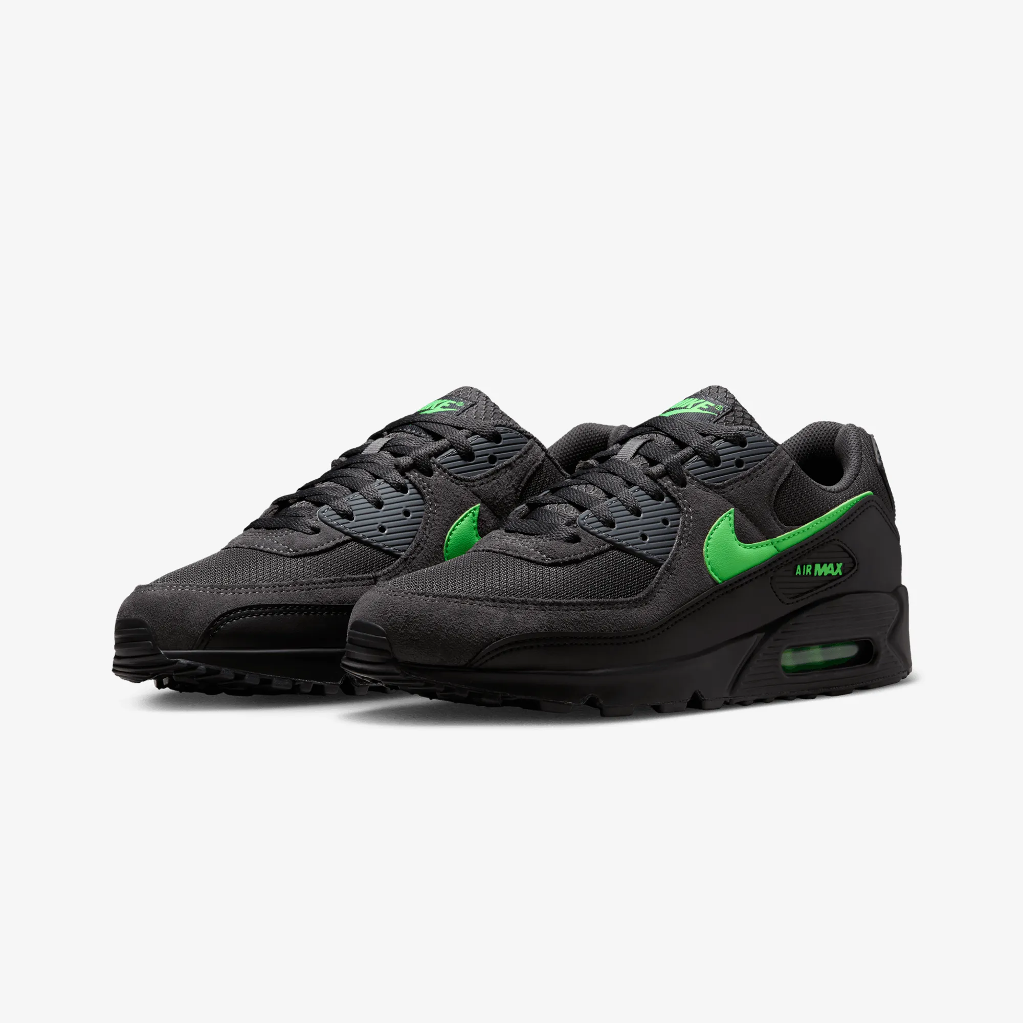 Nike | AIR MAX 90 { ANTHRACITE/GREEN STRIKE-BLACK Dry Fast Trend Glow
