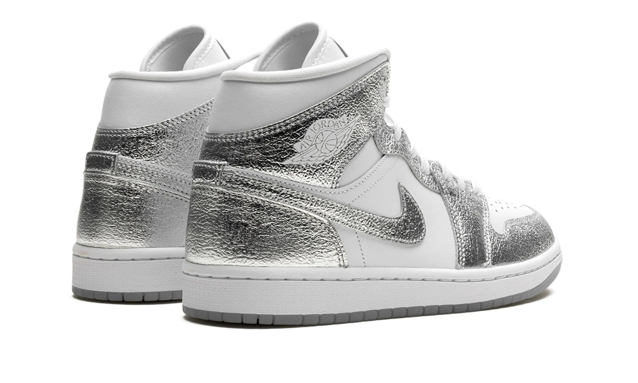 Weightless Wear Sunrise Path Wmns Air Jordan 1 Mid SE 'Metallic Silver'