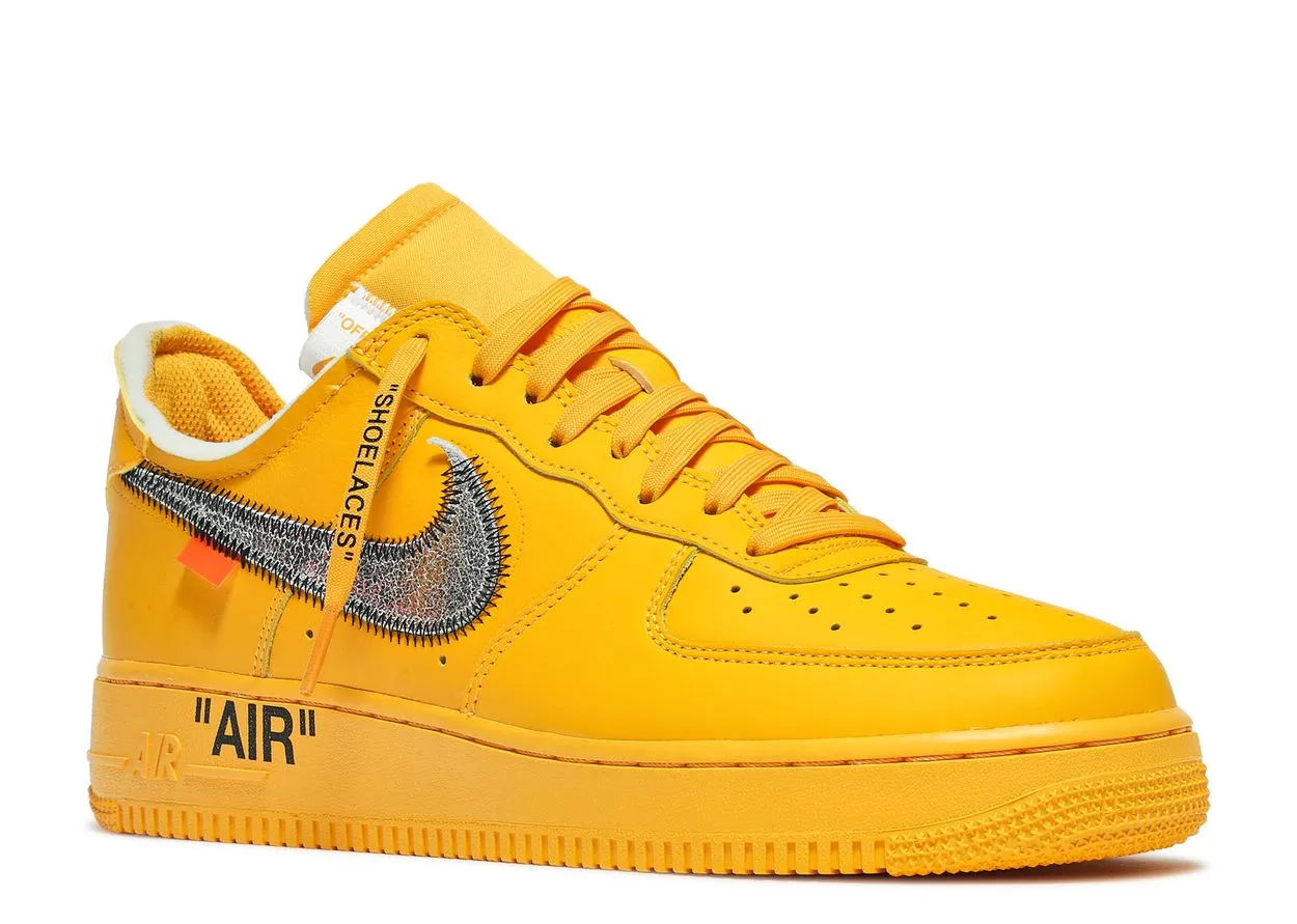 Nike Air Force 1 Low Off-White ICA University Gold Modern Style Anti Slip Feature