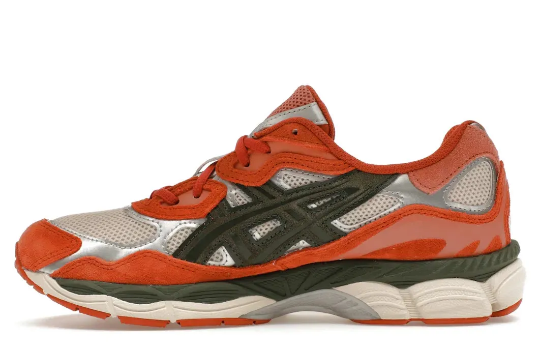 ASICS Gel-NYC Oatmeal Forest Green Orange Everyday Travel
