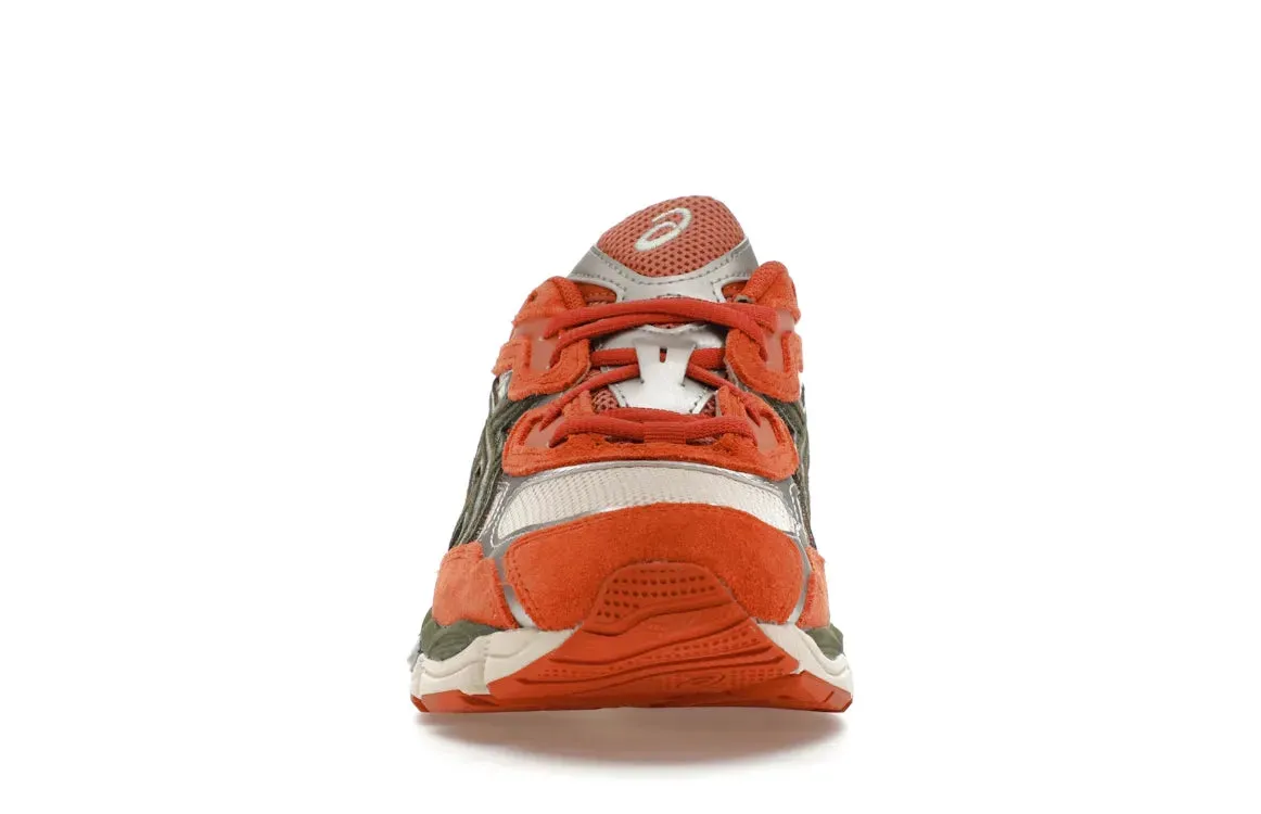 ASICS Gel-NYC Oatmeal Forest Green Orange Heat Dissipating Design Grip Tread Pattern