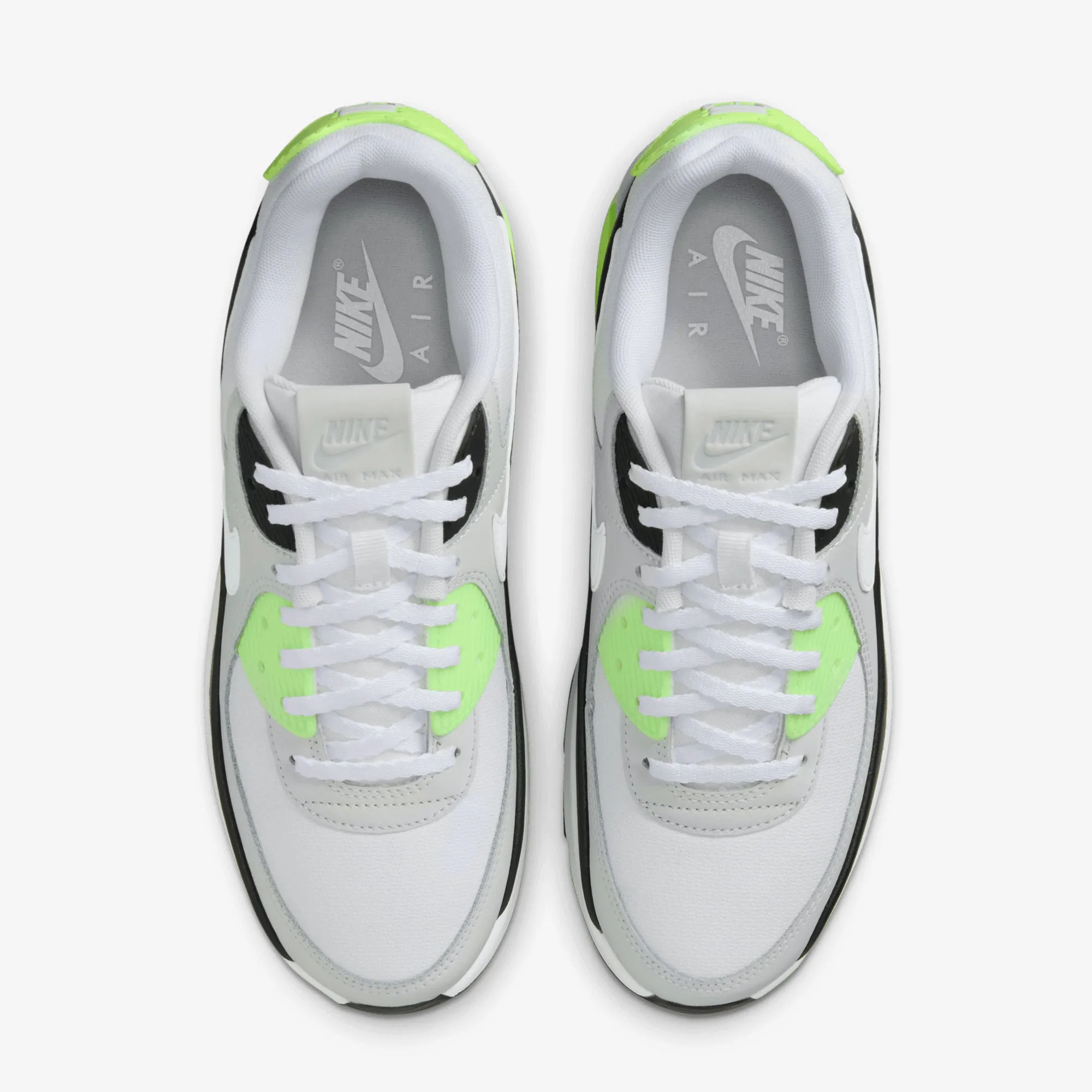 Nike | AIR MAX 90 LV8 { PHOTON DUST/WHITE-LIME BLAST-BLACK Dock Easy Stretchable Material