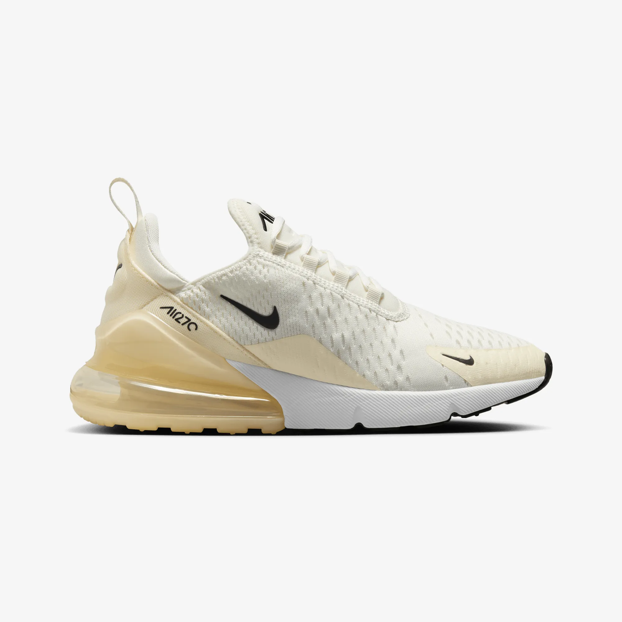 NIKE | AIR MAX 270 { SAIL/BLACK-COCONUT MILK-PALE IVORY Slip On