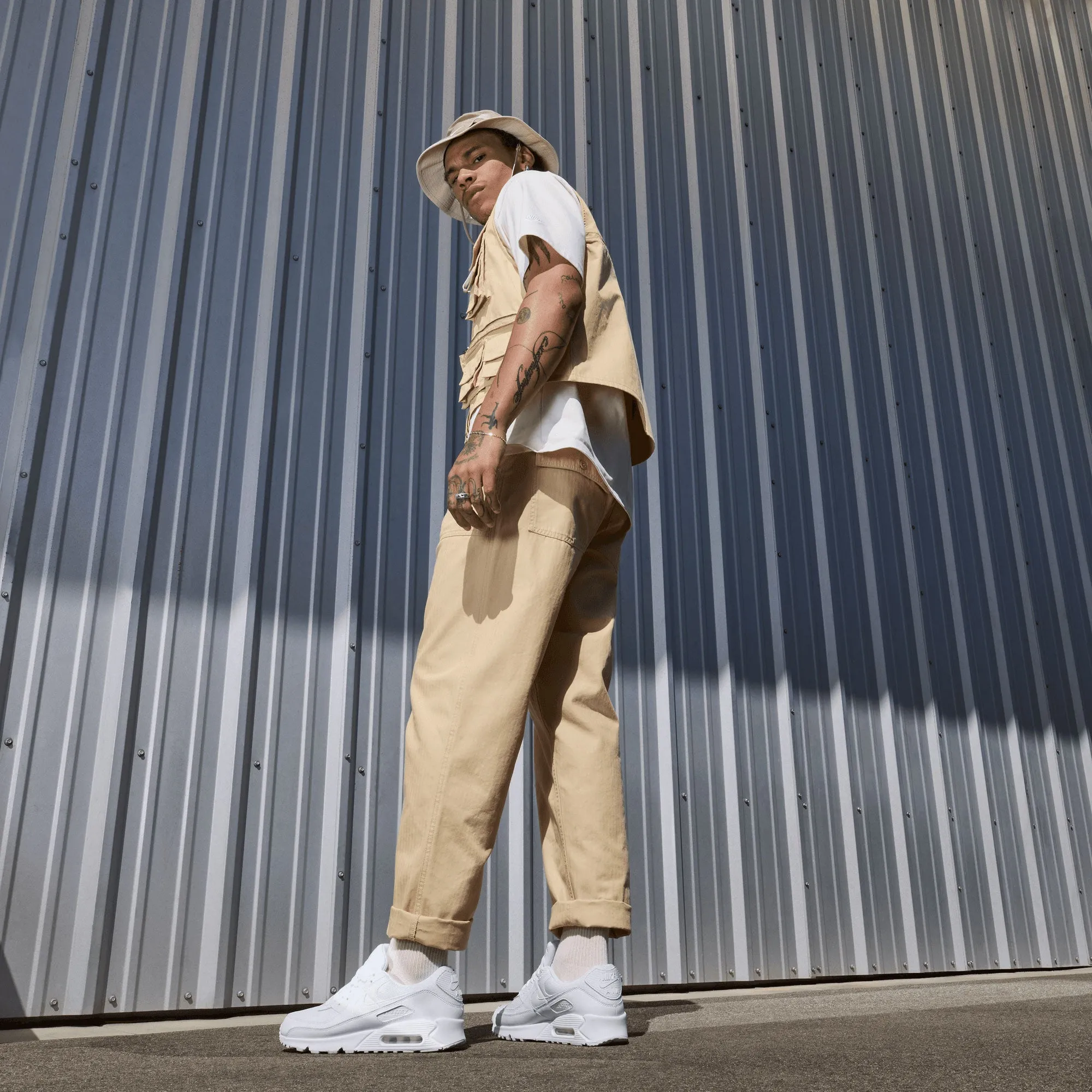Beach Vibe Easy Flow NIKE | AIR MAX 90 { WHITE/WHITE-WHITE-WOLF GREY