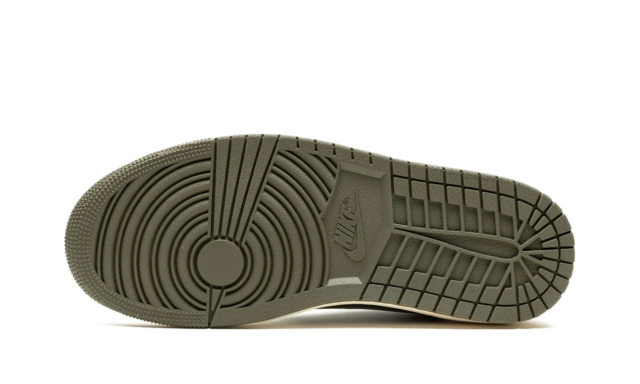 Wmns Air Jordan 1 low x Travis Scott Olive Running Comfort arch