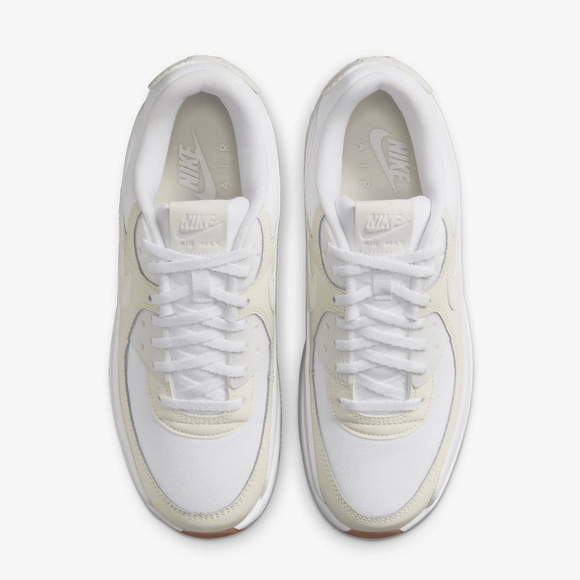 Nike | AIR MAX 90 LV8 { WHITE/SAIL-SOFT PEARL-PLATINUM TINT heel cup Busy Path
