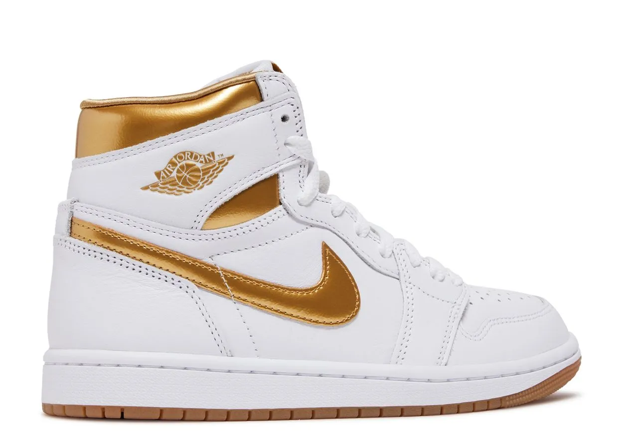 Air Jordan 1 Retro High OG Metallic Gold Rock Step Smooth glide