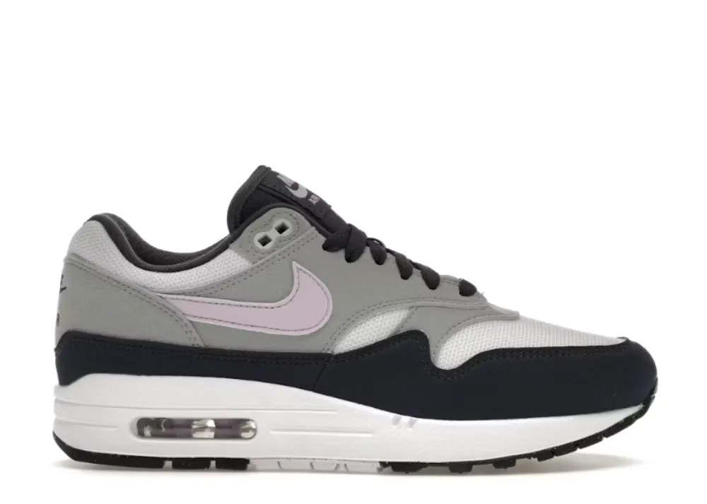 Nike Air Max 1 Obsidian Lilac Bloom Versatile Step SmoothSurface