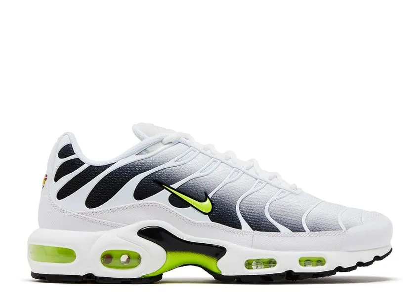 Nike Air Max Plus White Black Volt Comfort Heel Anti Skid