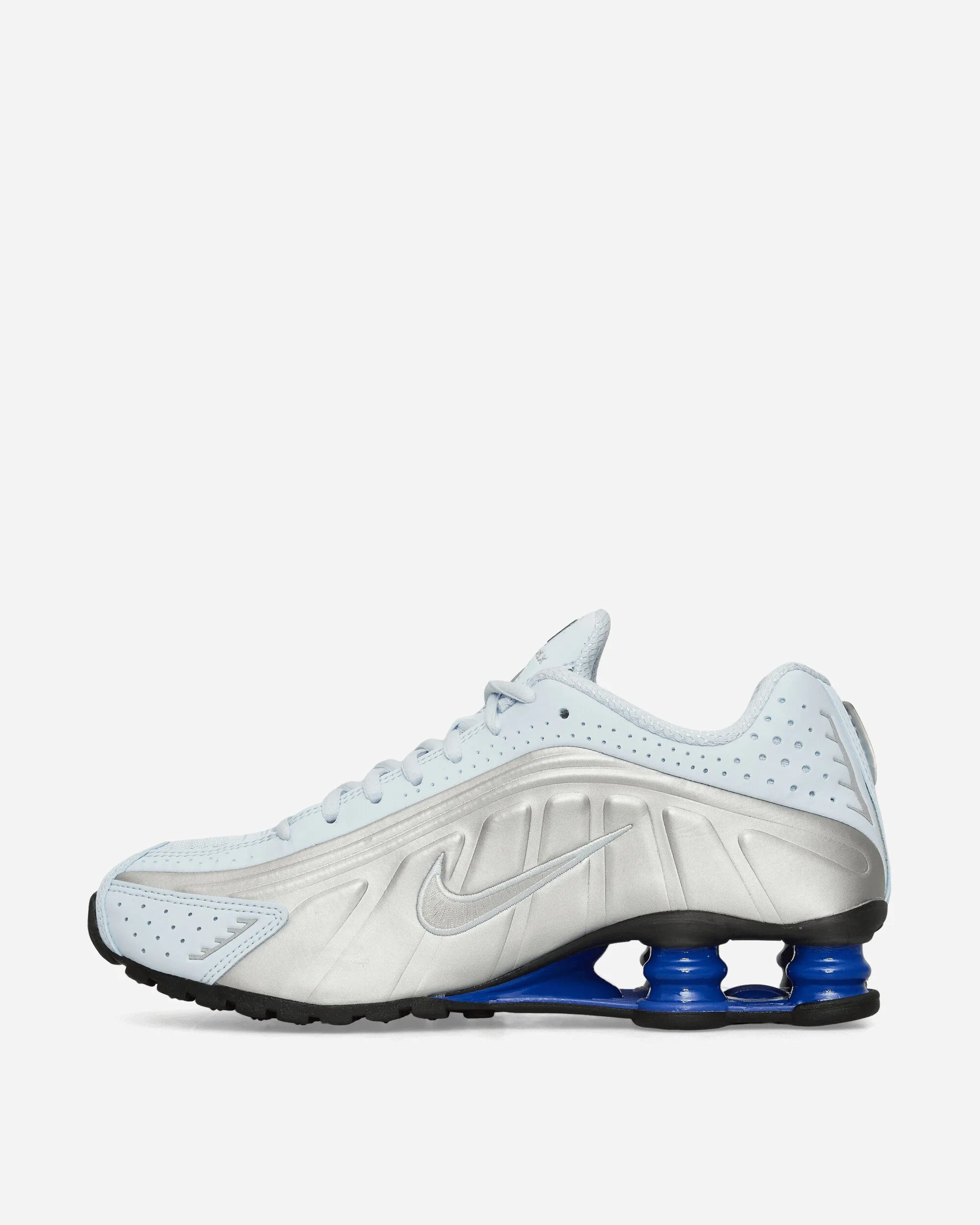 Women's Shox R4 Sneakers Blue Tint / Metallic Silver Classic Chic Dry Fast