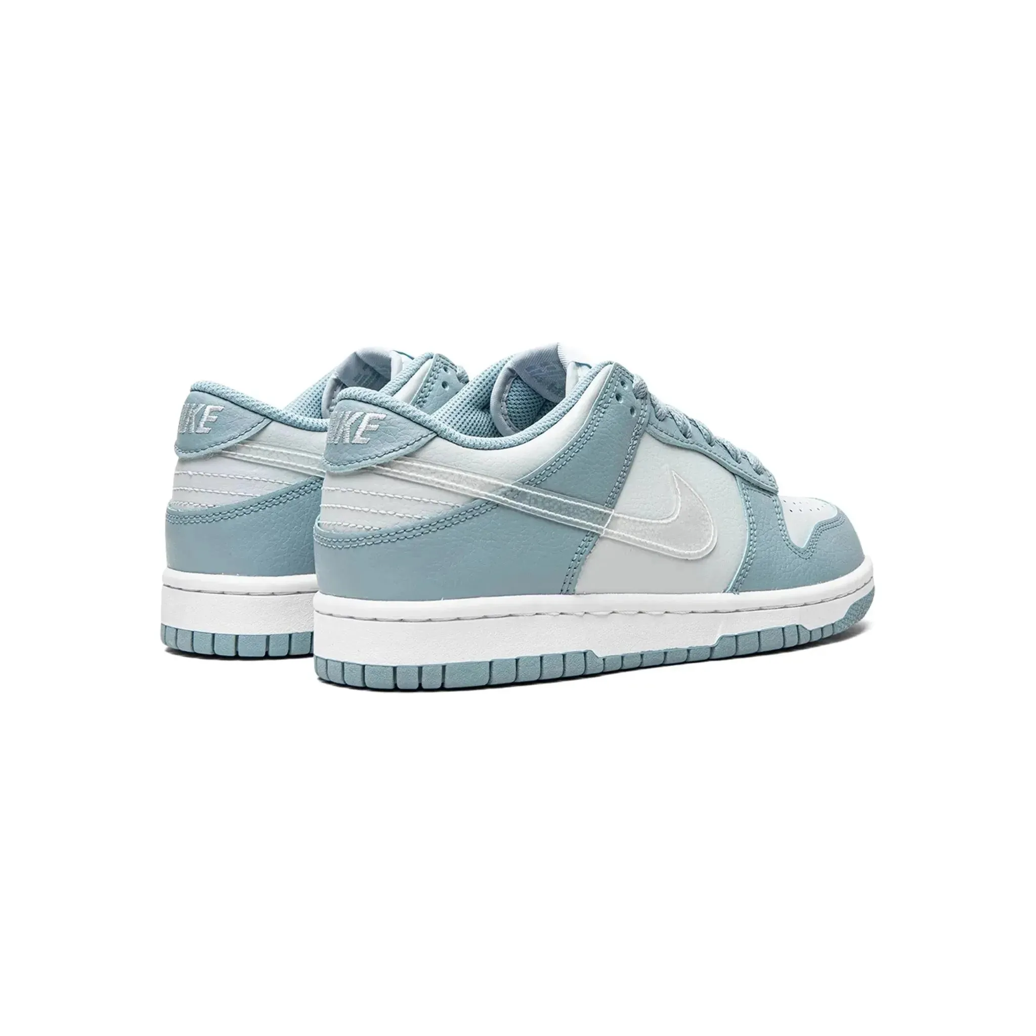 Care Ease Mom Fit Nike Dunk Low ??Clear Blue Swoosh?? (GS)