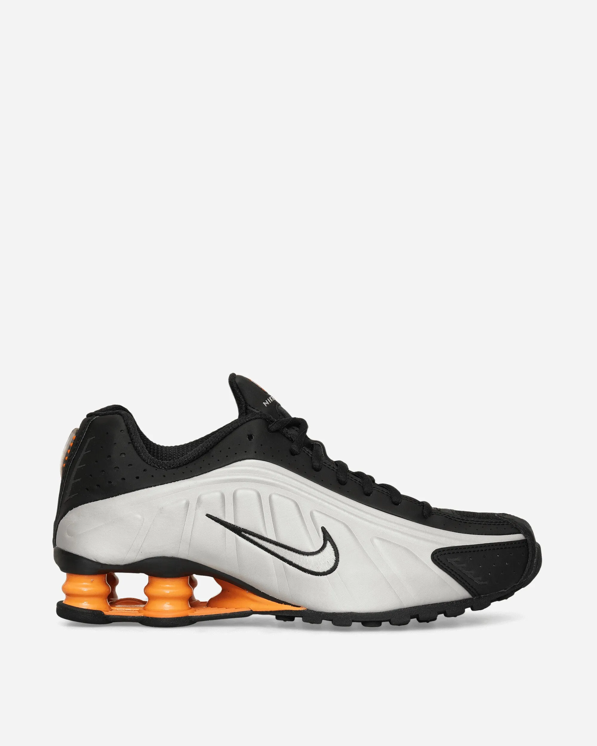 Show Stage Shox R4 Sneakers Metallic Silver / Black / Bright Mandarin
