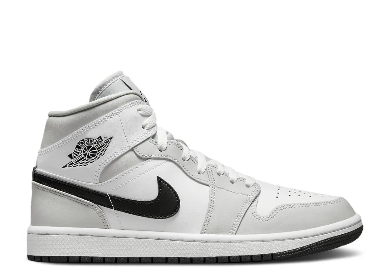 Air Jordan 1 Mid White Light Smoke Grey Fresh Appeal Free Movement