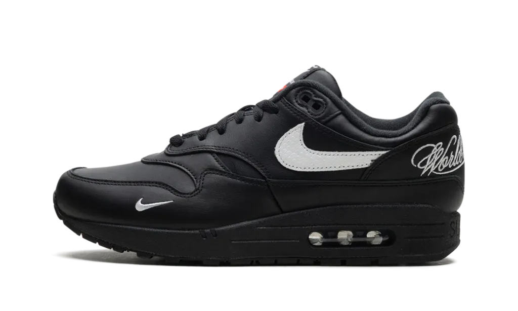 Nike x Supreme Air Max 1 '87 SP "Black White" Easy   To   Clean Urban Feel