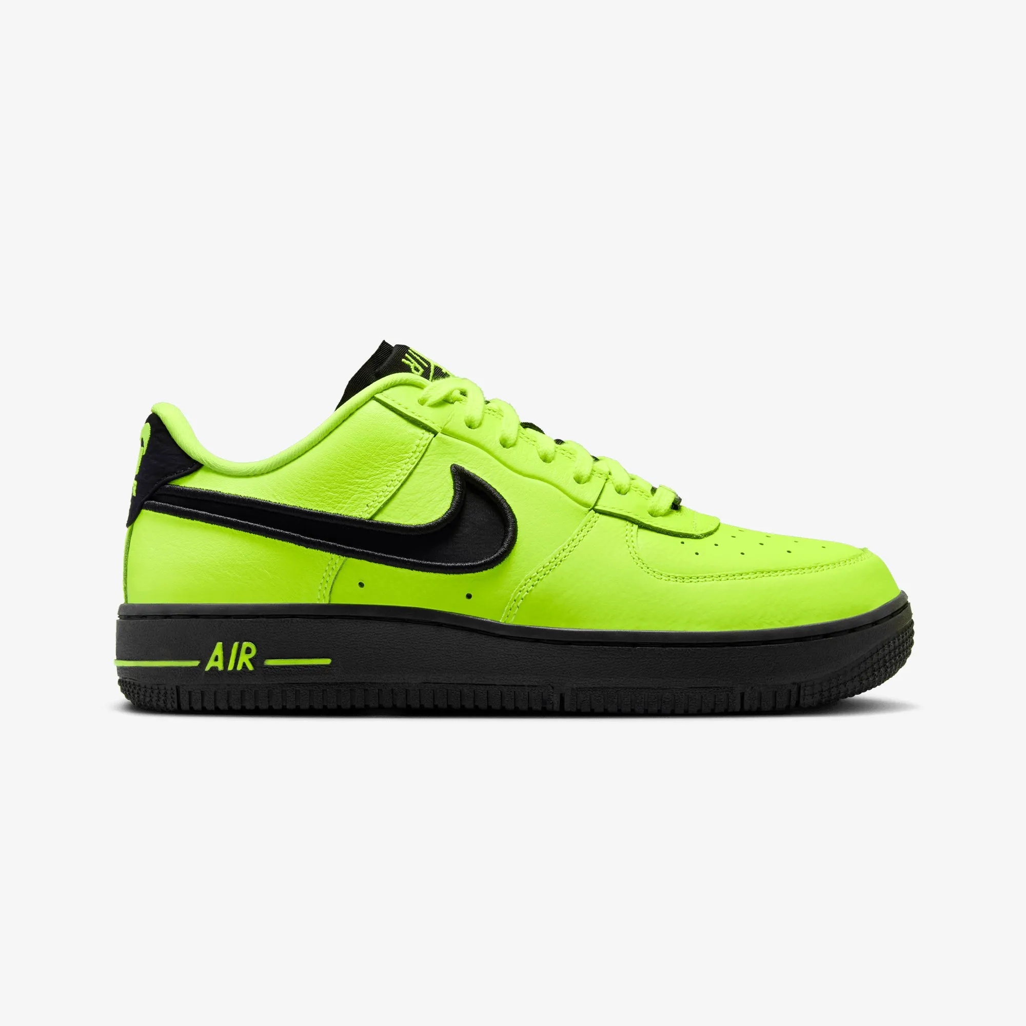 NIKE | AIRFORCE 1 DANCE { VOLT/BLACK-GUNMETAL Slip On Style Athletic