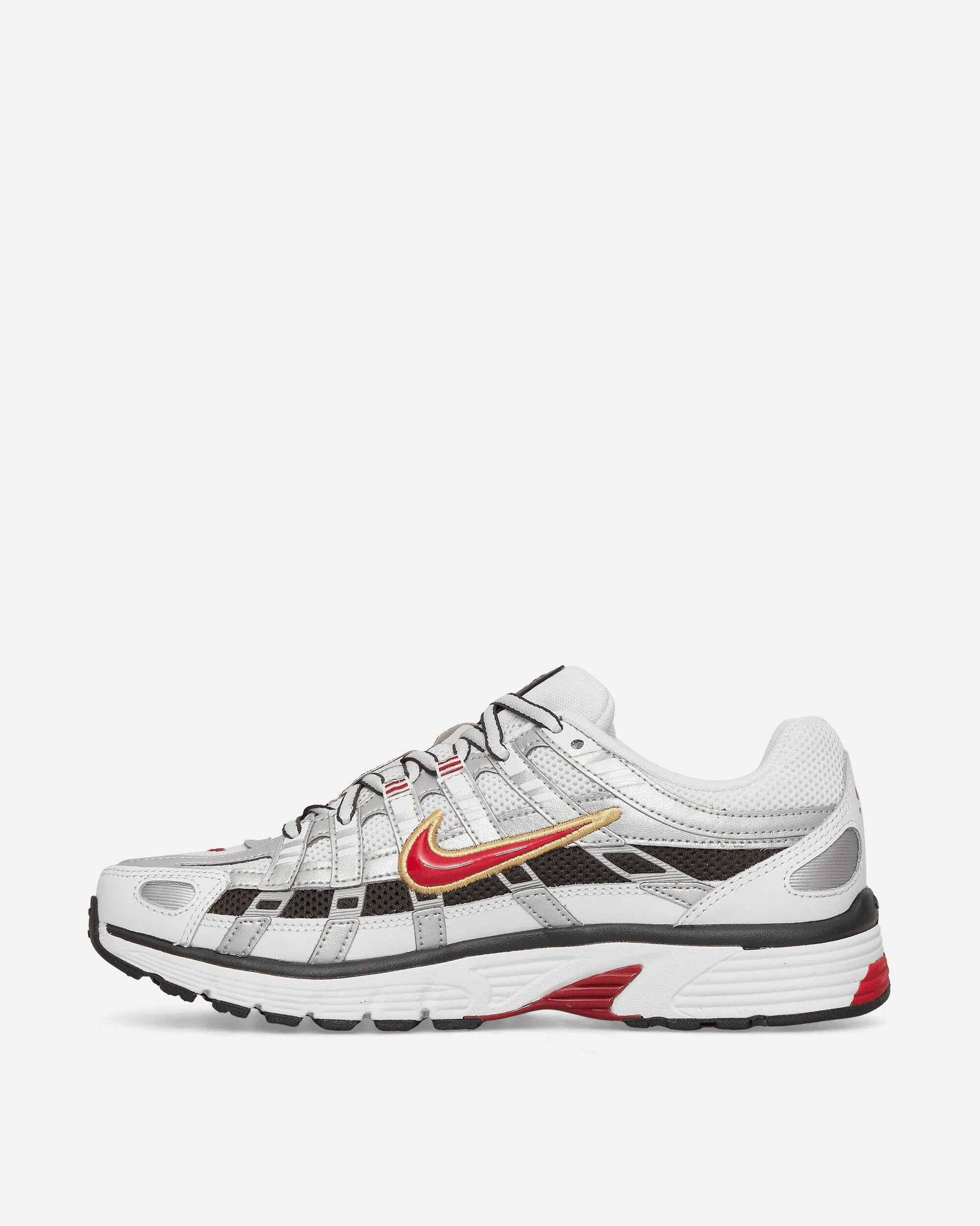 Women's P-6000 Sneakers White / Metallic Platinum / Varsity Red Look Ready
