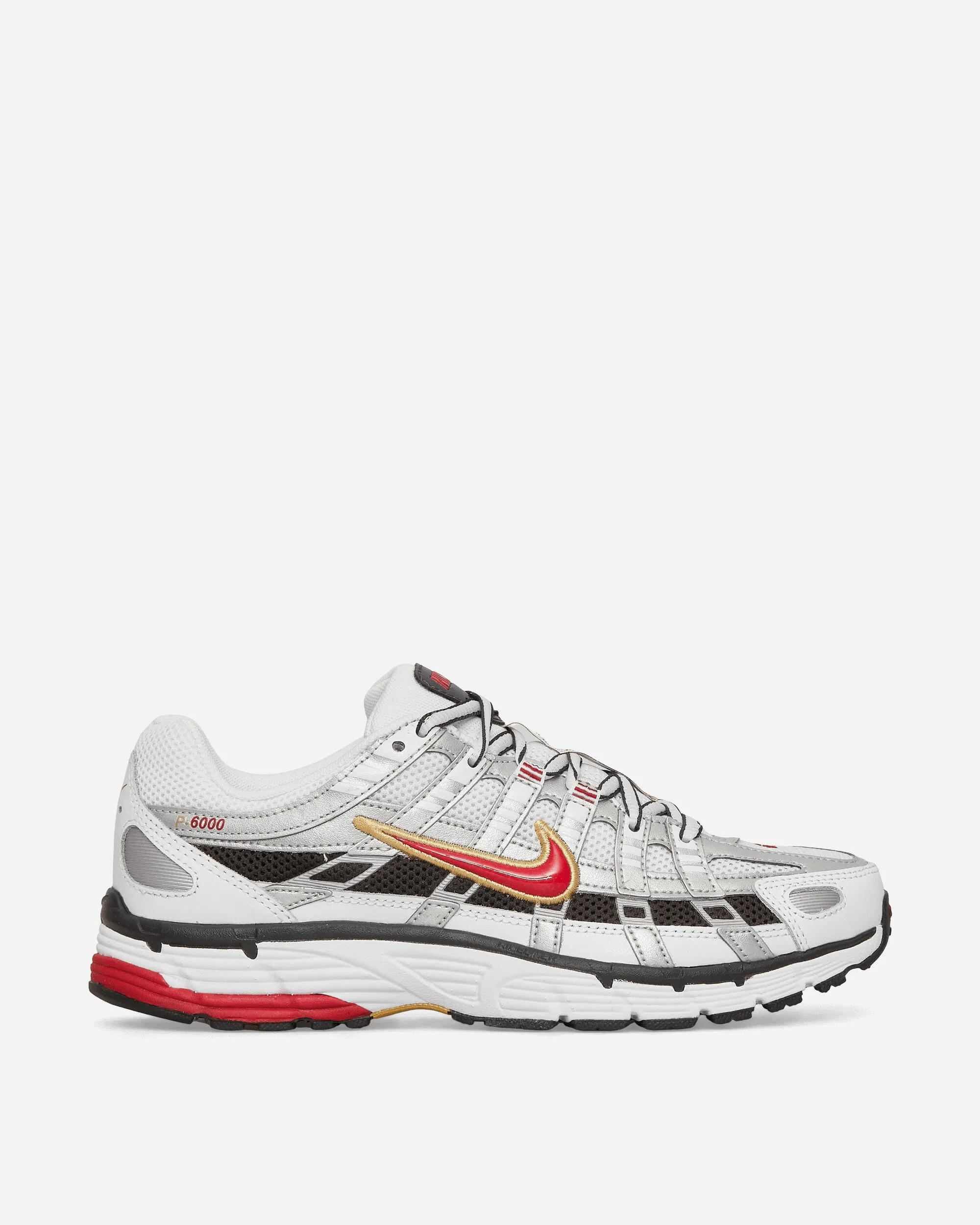 Padded Women's P-6000 Sneakers White / Metallic Platinum / Varsity Red