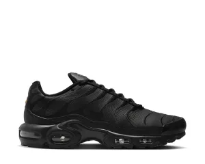 Nike Air Max Plus Leather "Black" Basic Design Anti Slip Feature