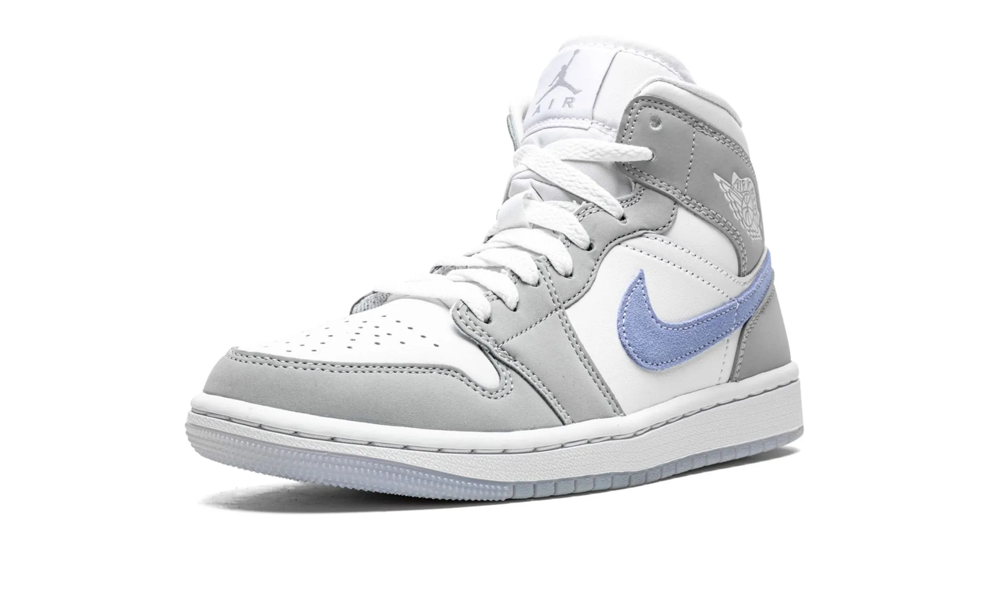 outdoor chill Durable Wear Wmns Air Jordan 1 Mid Wolf Grey Aluminum
