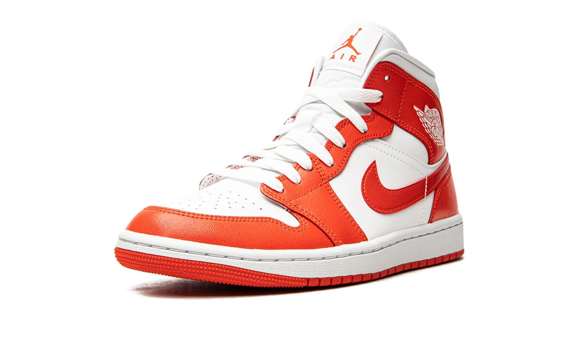 Wmns Air Jordan 1 Mid Habanero Red Market Day