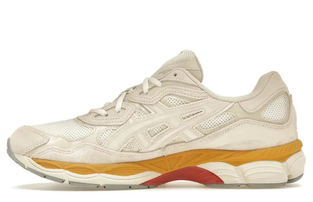ASICS Gel-NYC Cream Oatmeal Stretch Woven Collar Bold Statement