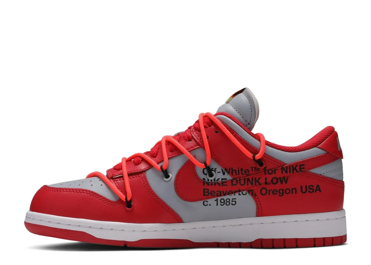Nike Dunk Low Off-White University Red Shady Hike Street Fashion