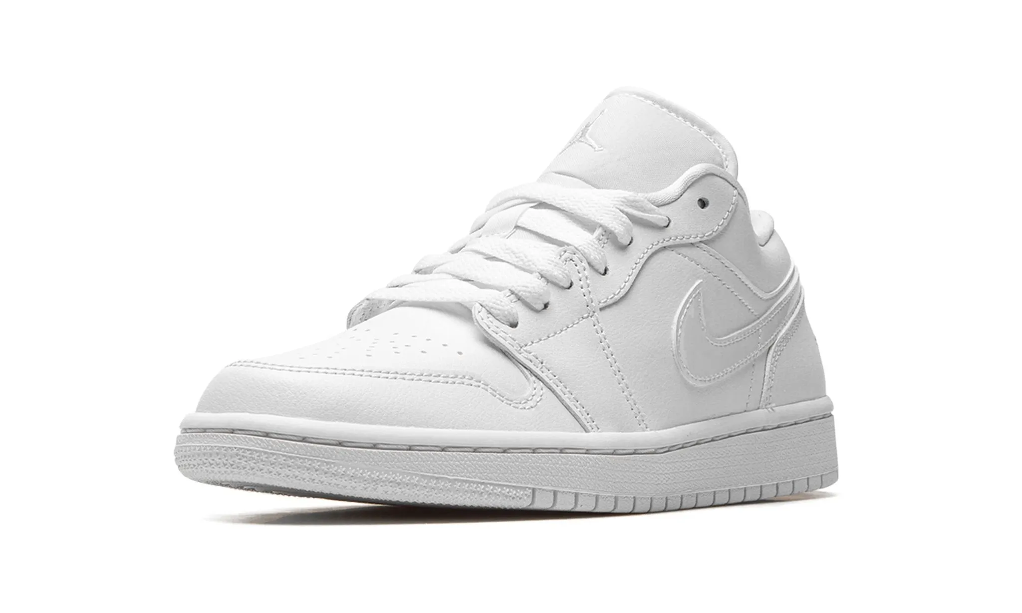 Wmns Air Jordan 1 Low Triple White Airport Easy