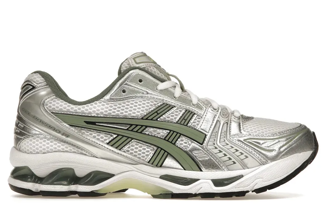 ASICS Gel-Kayano 14 White Pure Silver Slate Grey Sage Torque Reduction Engineering