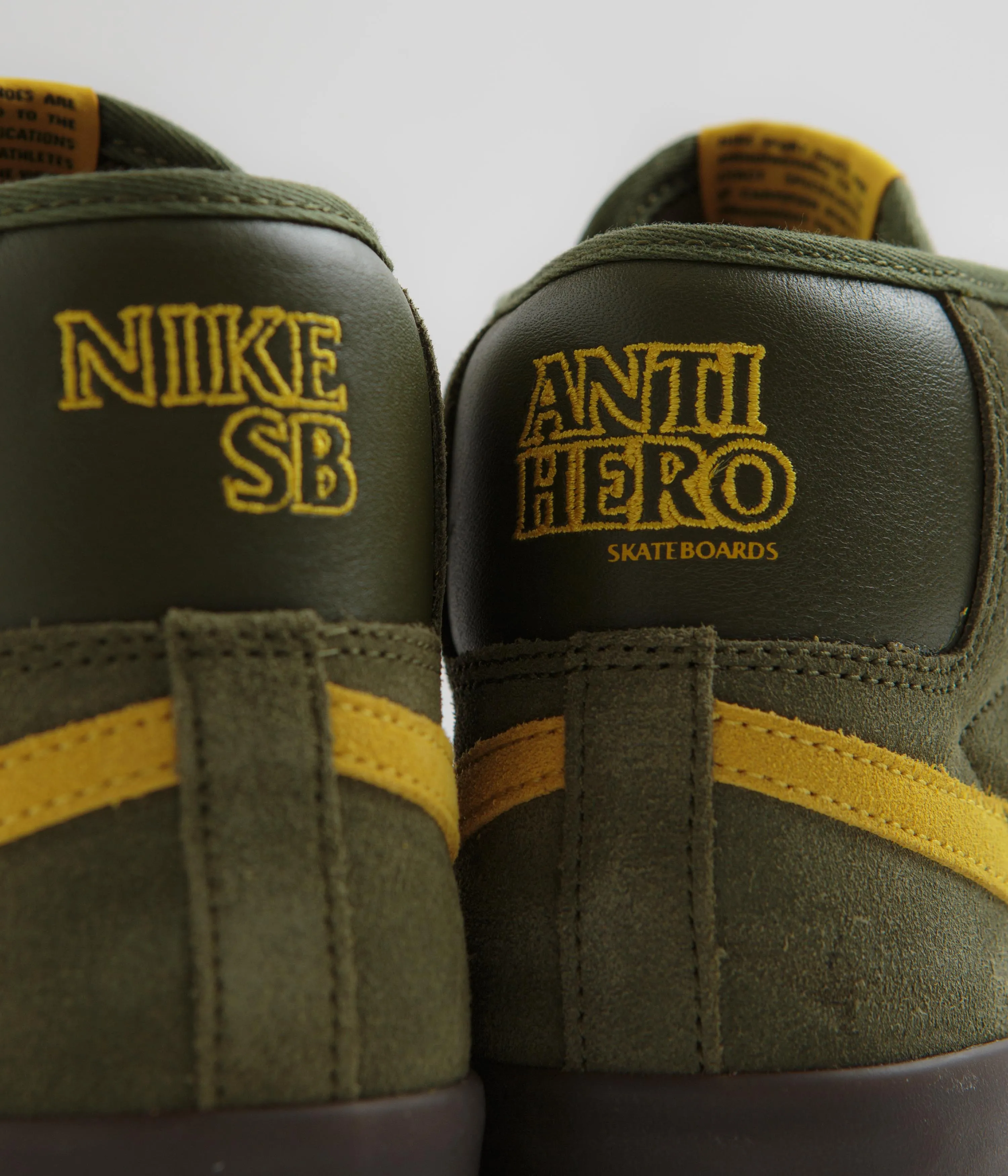 Nike SB x Antihero Blazer Mid Shoes - Rough Green / Amarillo - Rough Green Fit Freedom Ankle friendly
