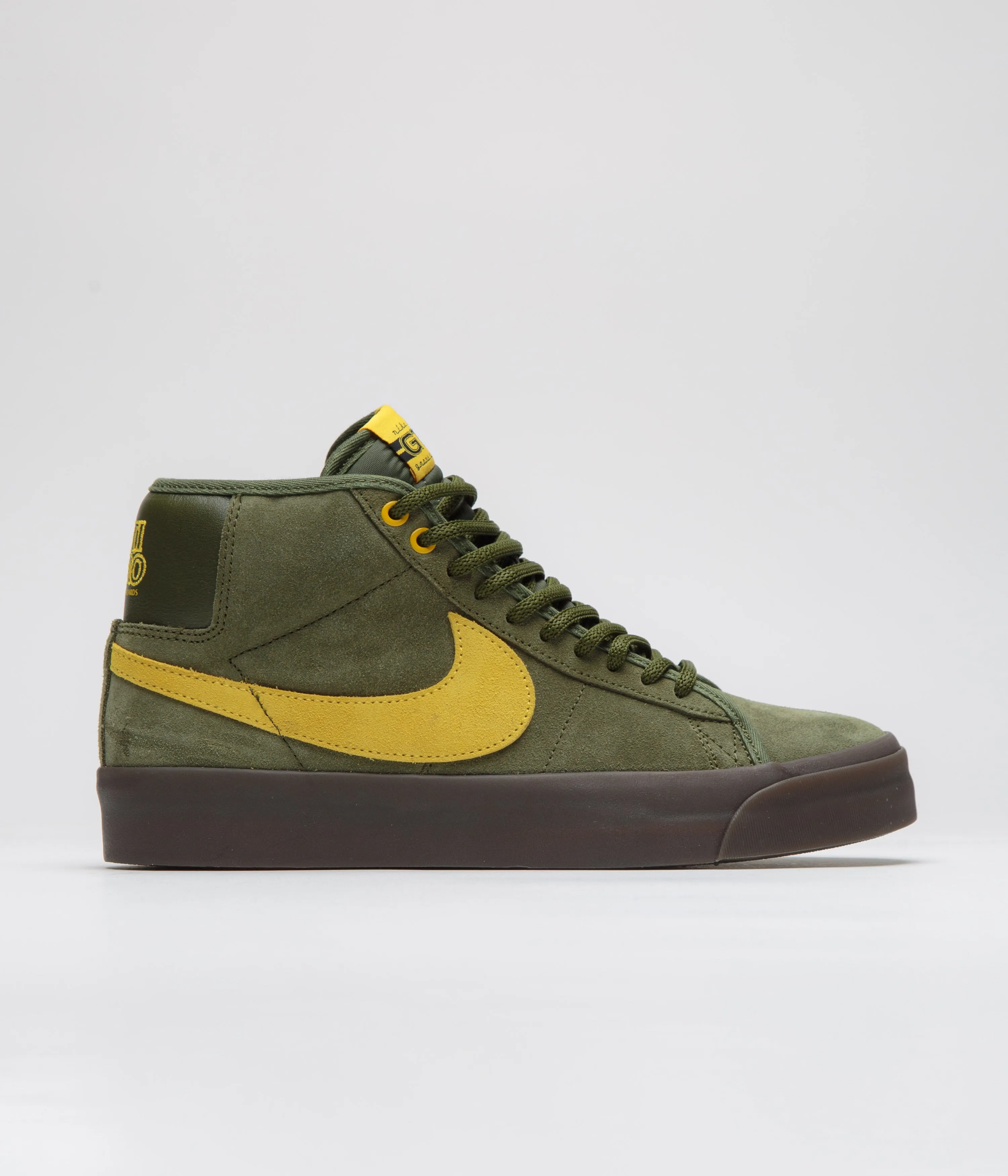 Cloudy Jog Flip Hike Nike SB x Antihero Blazer Mid Shoes - Rough Green / Amarillo - Rough Green