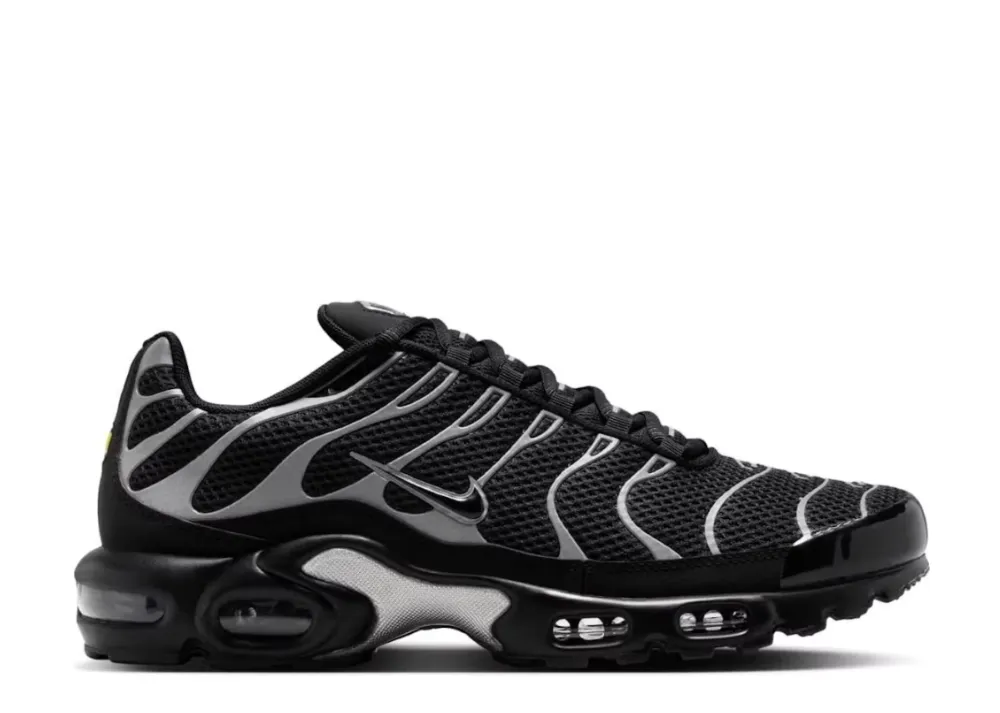 Premium cushioning Nike Air Max Plus Premium Black Reflective Silver