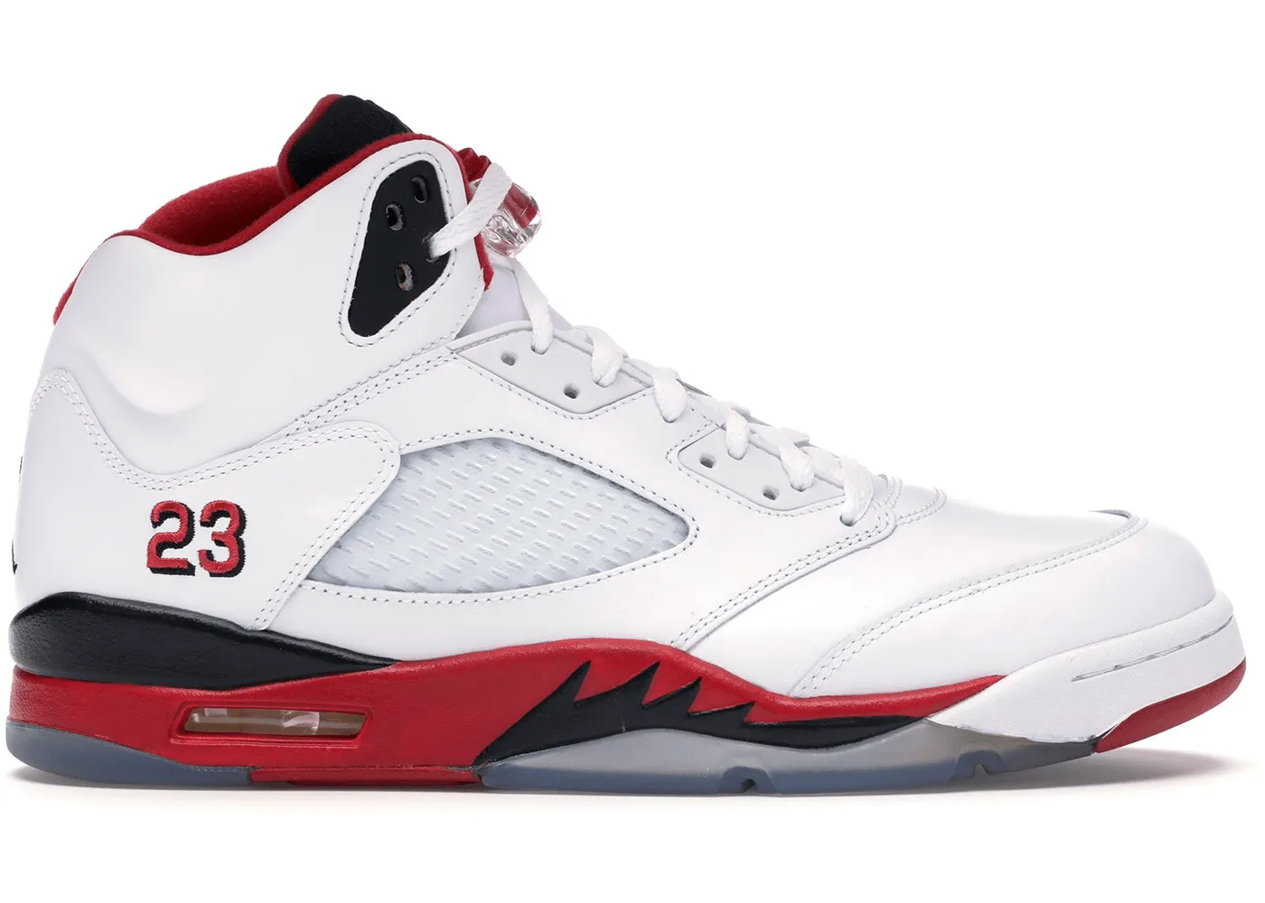 Comfortable Fit Shoes Jordan 5 Retro Fire Red Black Tongue (2013)