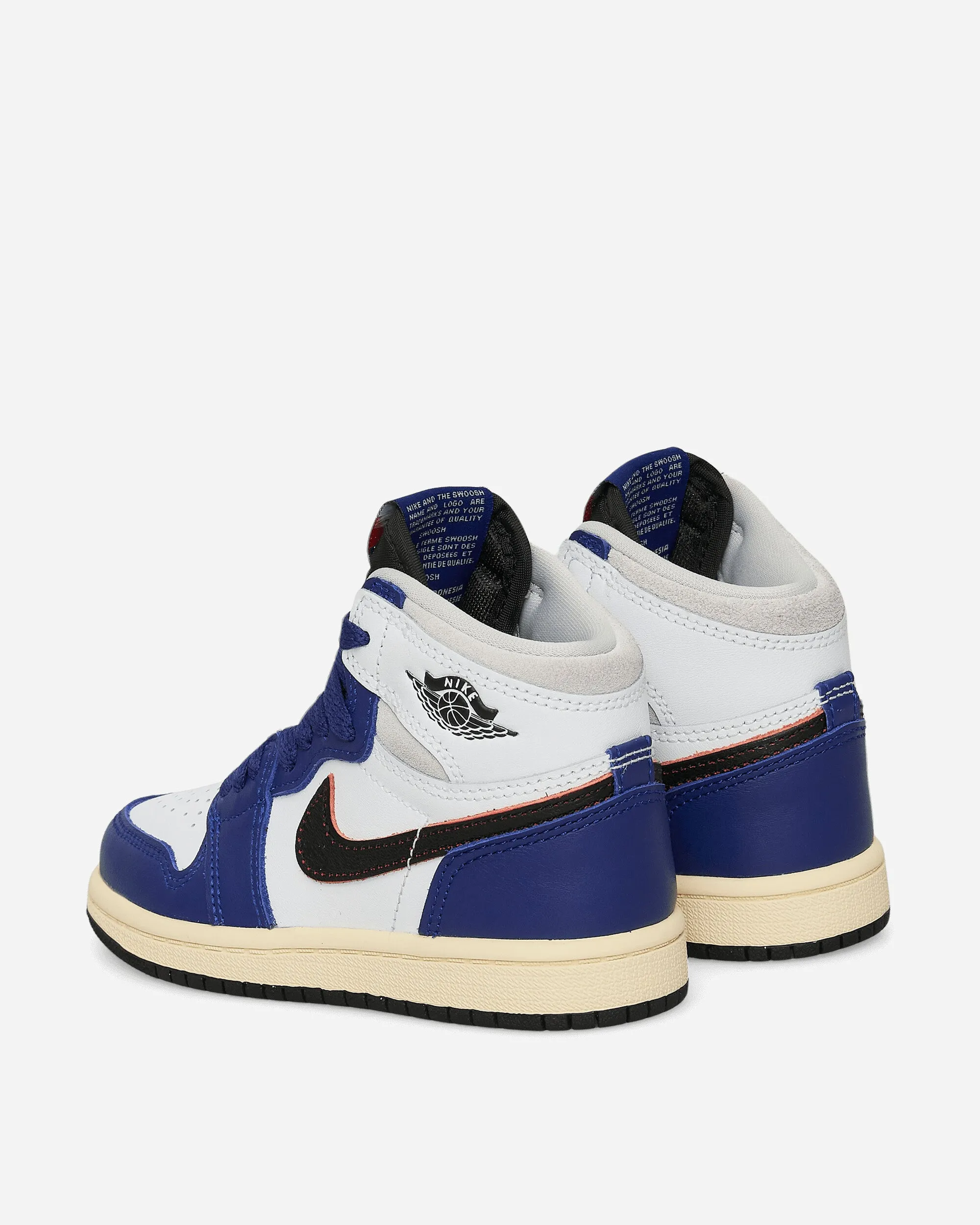 Air Jordan 1 High OG 'Rare Air' (PS) Sneakers White / Deep Royal Blue Sole Soft Pose Ready
