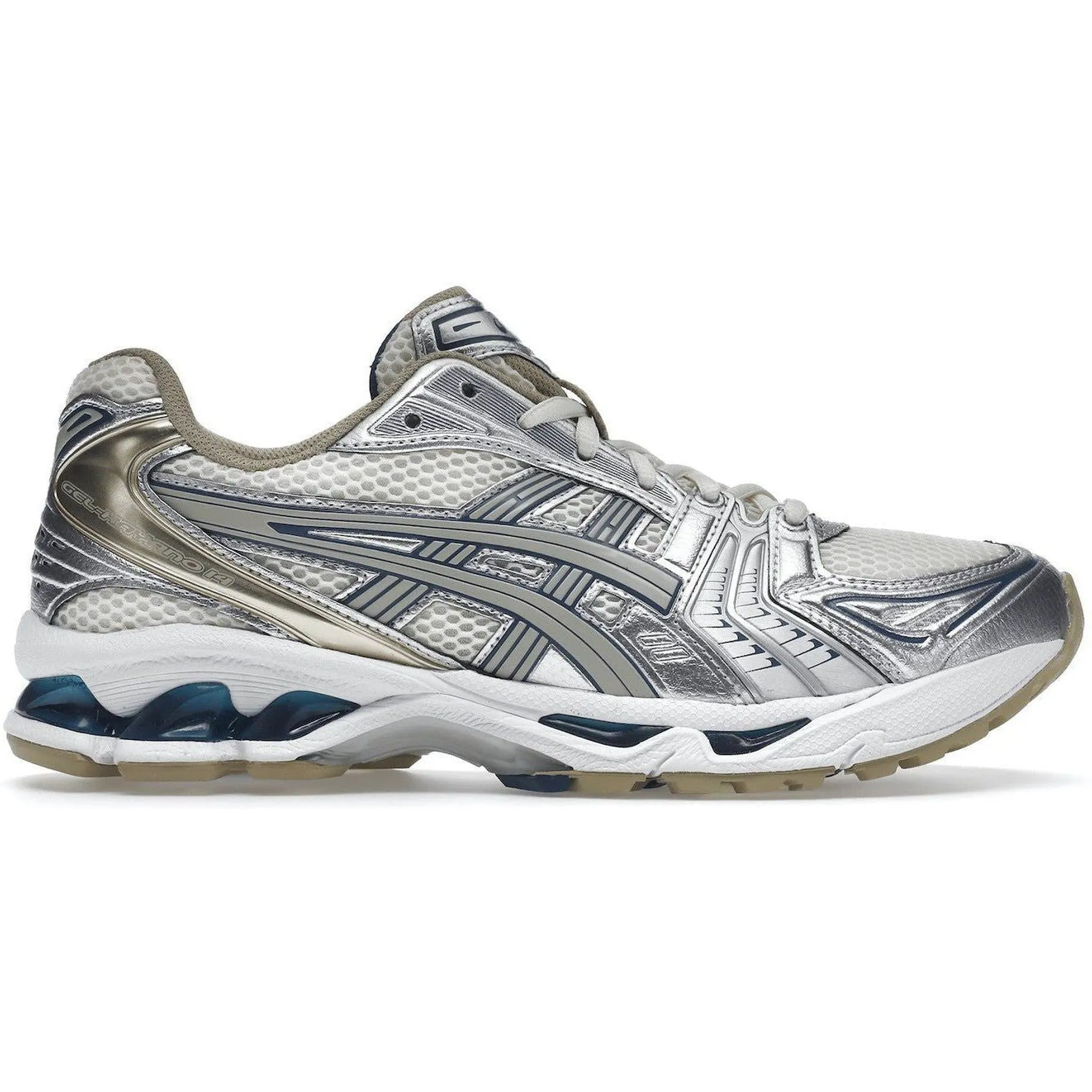 Shine Bright Ventilated Design ASICS Gel-Kayano 14 Cream Pure Silver Champagne