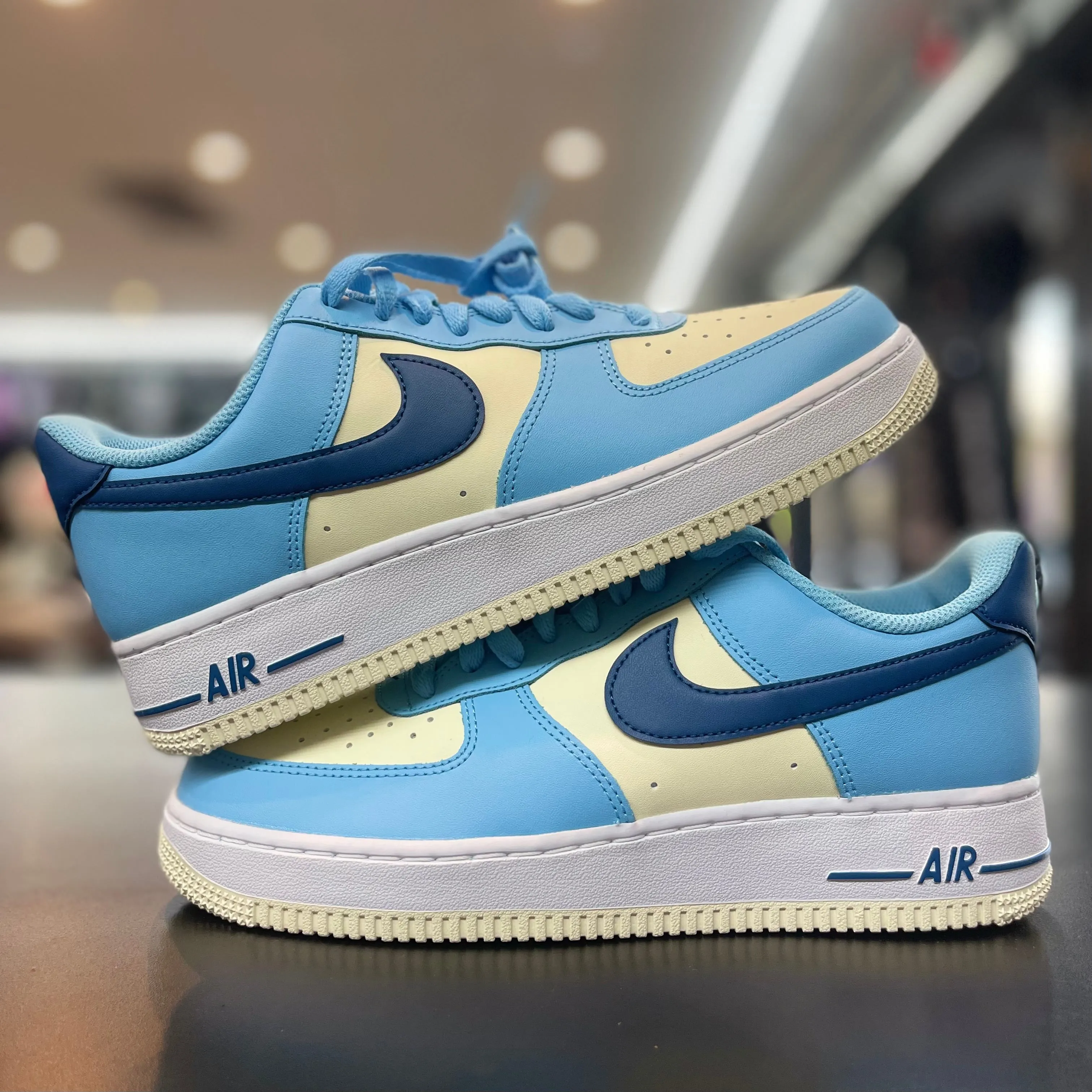 Kick Back Street Wear Nike Air Force 1 Low ??Aquarius Blue Coconut Milk??