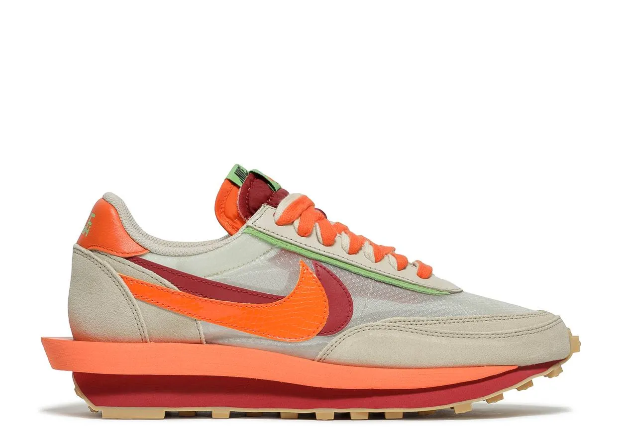 Nike LD Waffle Sacai Clot Net Orange Blaze Gloss Mood Dark Edge