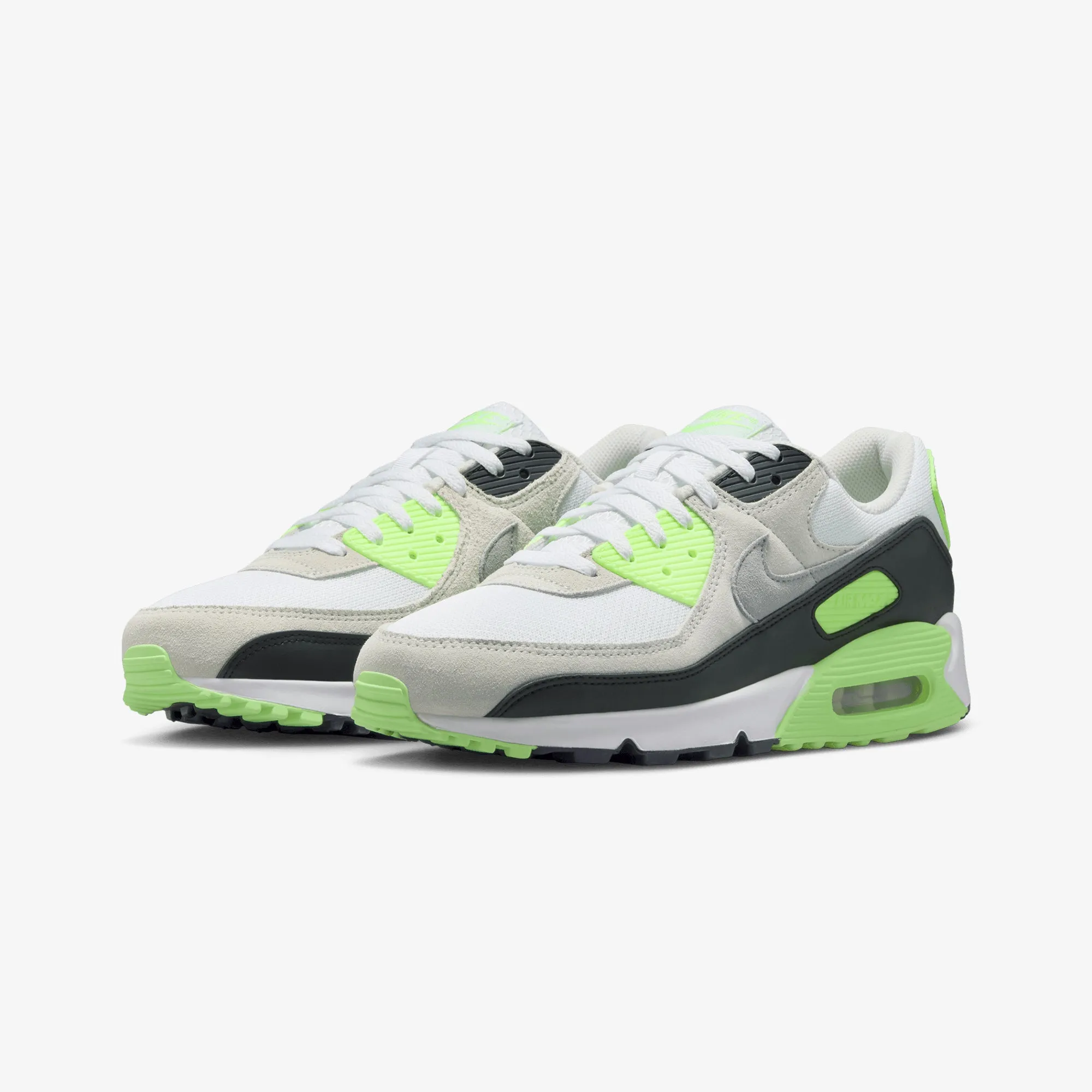 Nike | AIR MAX 90 { WHITE/CAVE STONE-LIGHT BONE Street Run