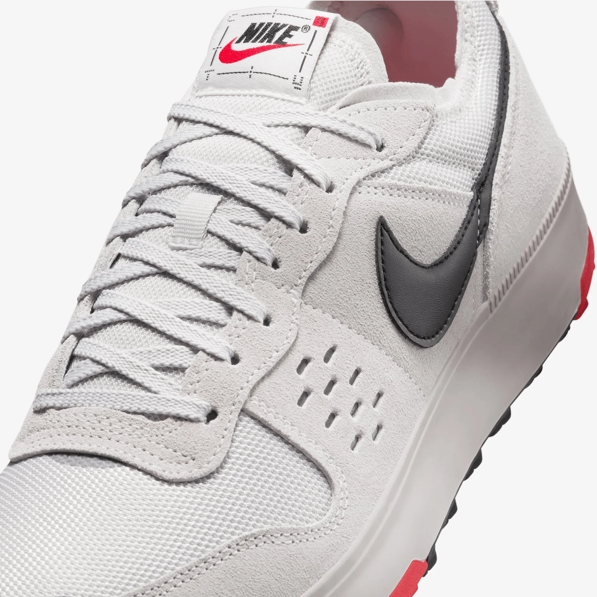 Nike | C1TY { COLLEGE GREY/BLACK-VAST GREY-FIRE RED Ventilation holes Comfort Walk