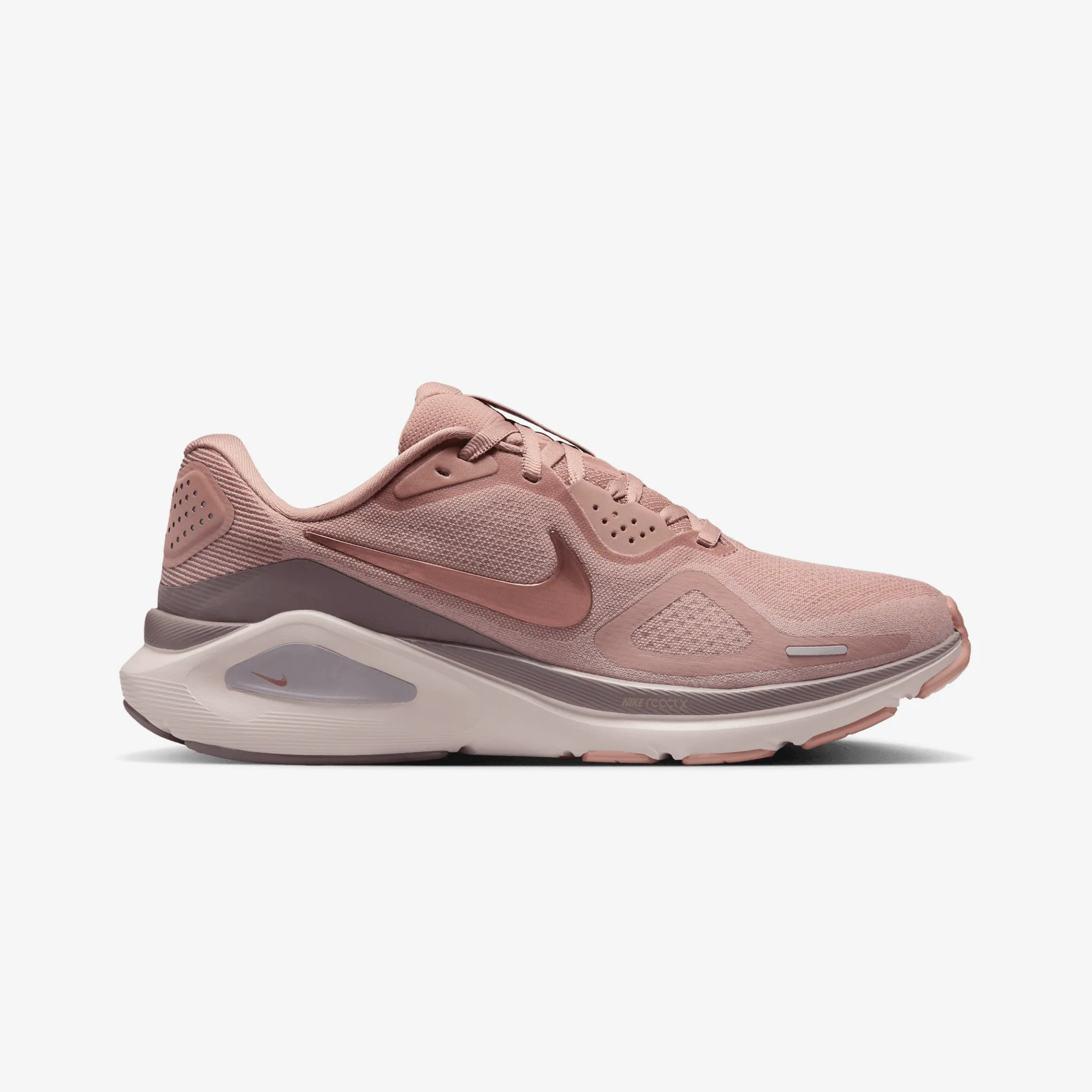 NIKE | STRUCTURE 26 { PARTICLE PINK/MTLC ROSE GOLD-TAUPE GREY Durable Material zipper