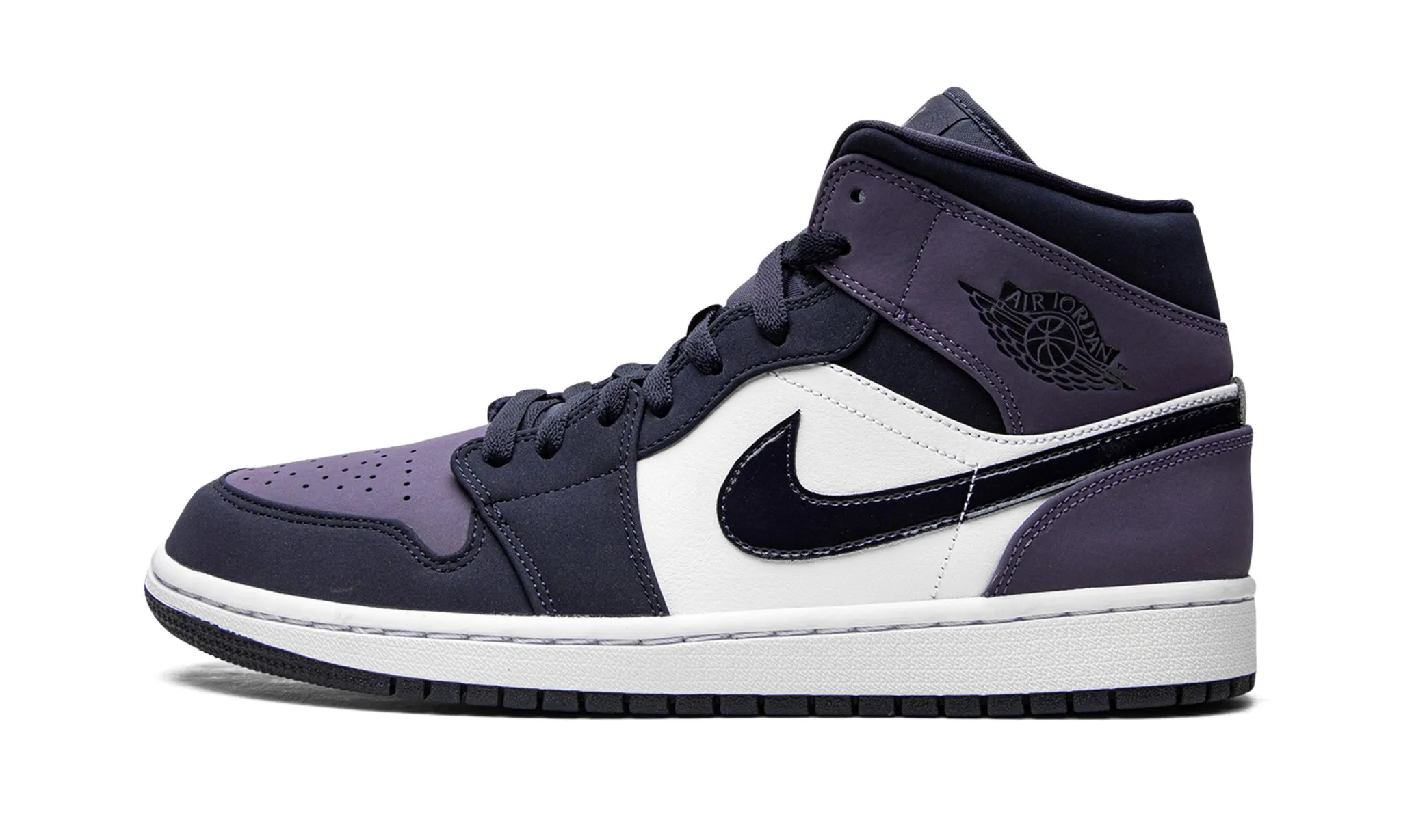 Air Jordan 1 Mid Sanded Purple Light material Balanced Step
