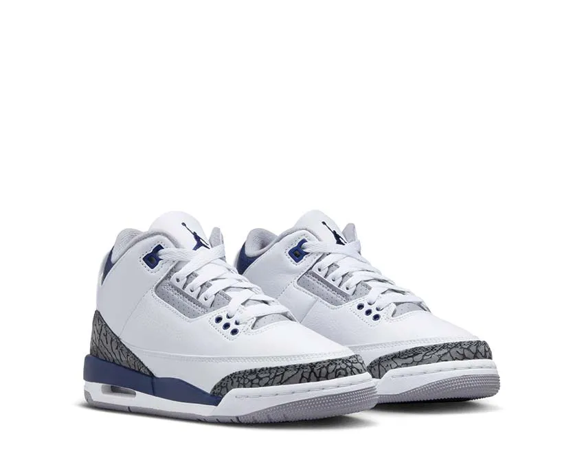 Air Jordan 3 Retro GS "Midnight Navy" Fire Red Kind Glow