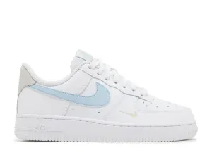 Nike Air Force 1 Low White Light Armory Blue Breathable mesh Student wear