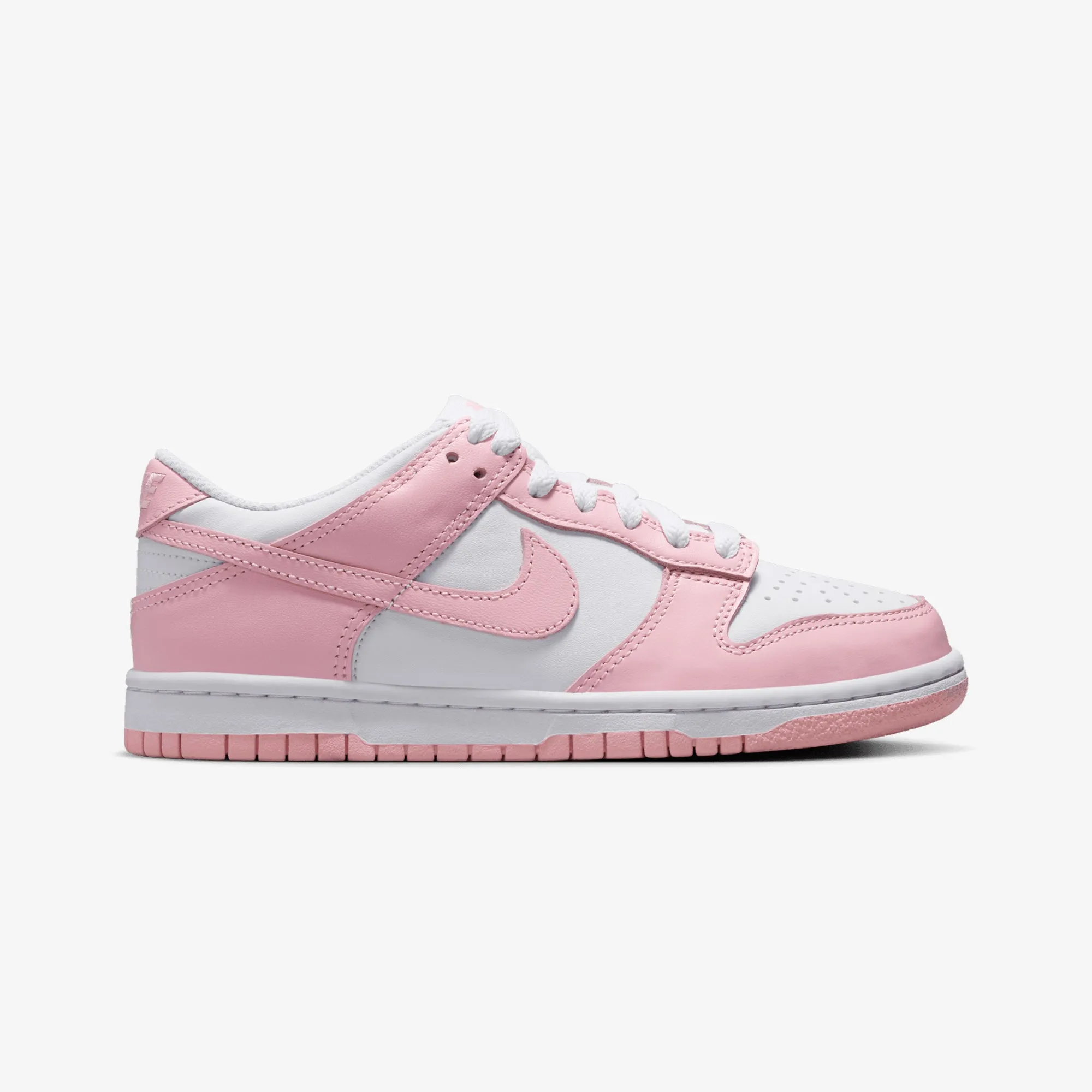 Nike | DUNK LOW { WHITE/MED SOFT PINK-WHITE-WHITE Comfort Midsole