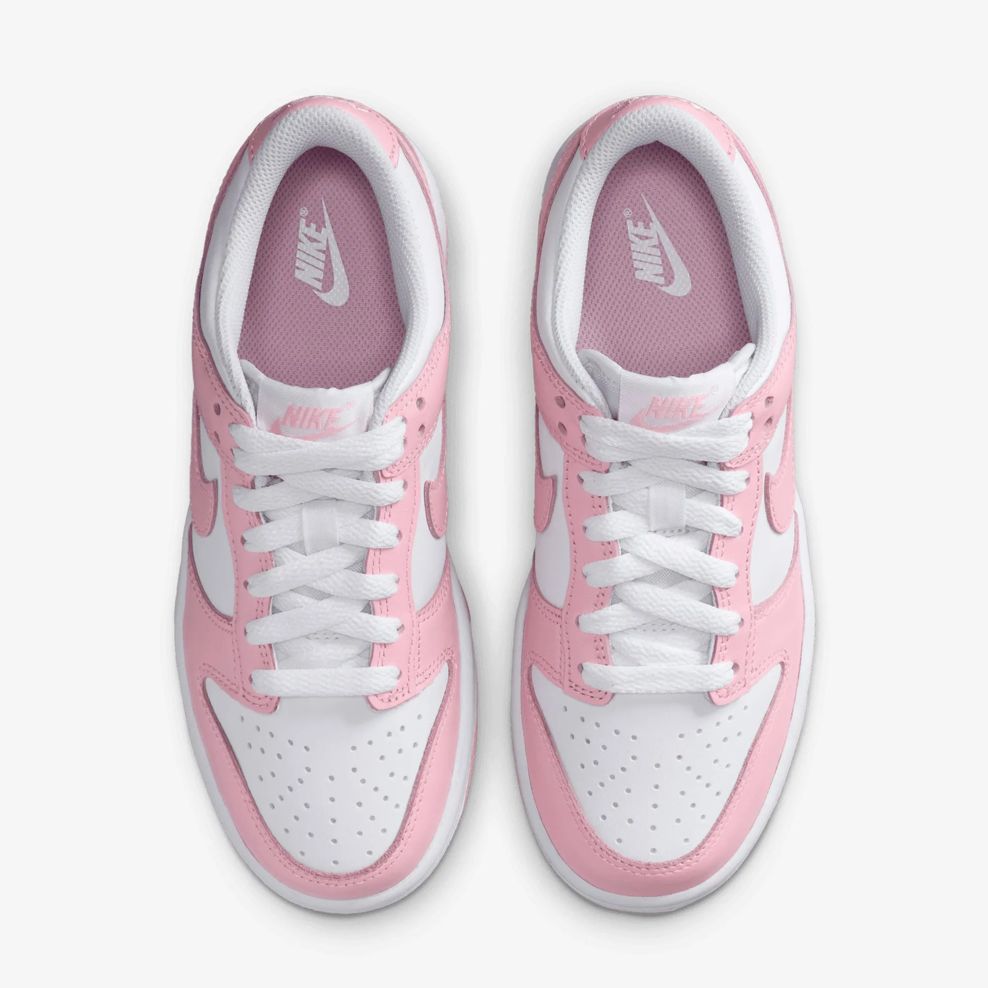 Nike | DUNK LOW { WHITE/MED SOFT PINK-WHITE-WHITE Stud Cool